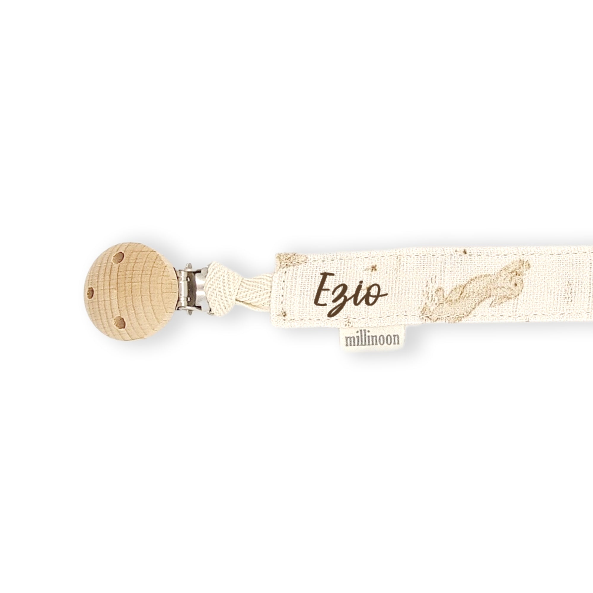 Attache tétine gaze bio lapin