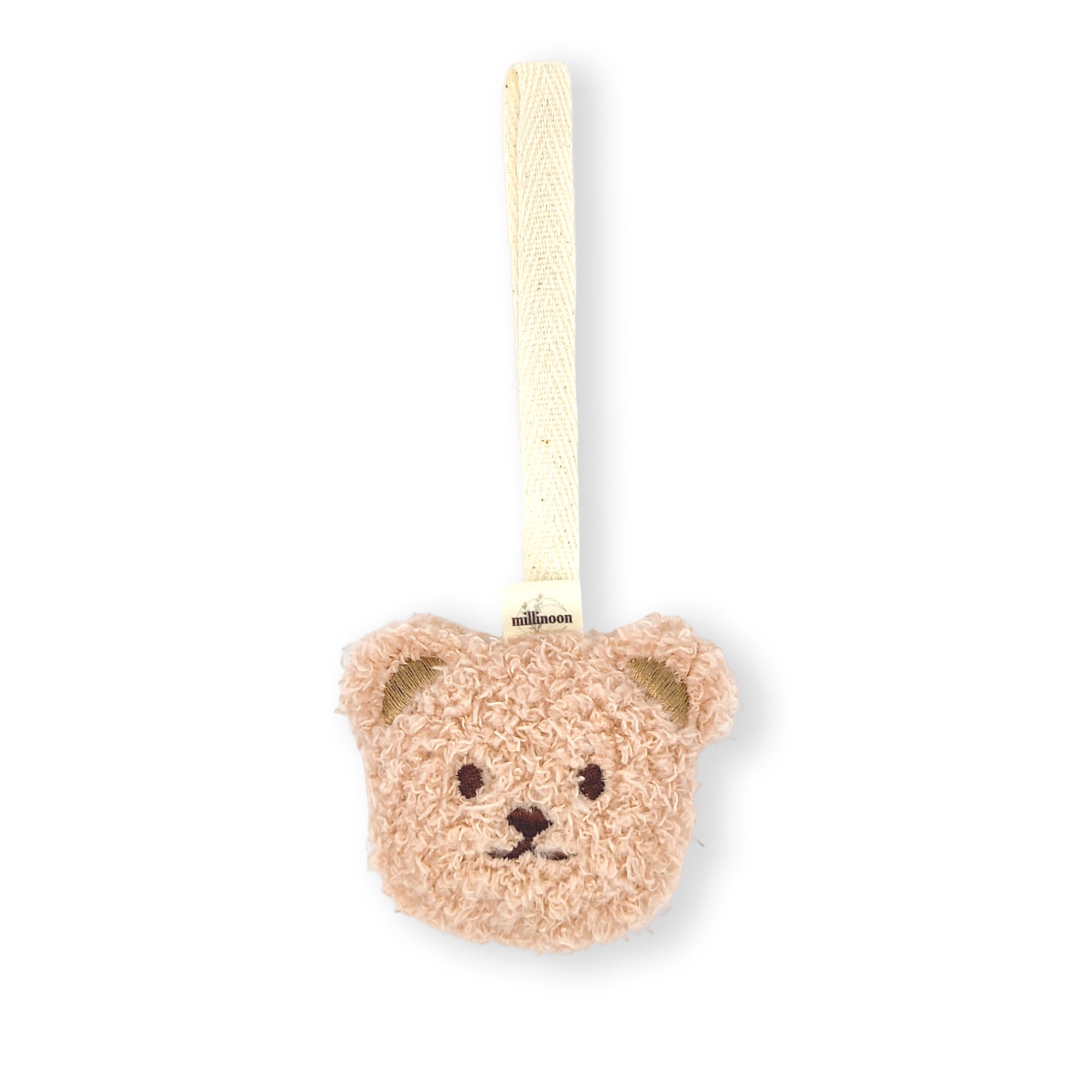 L'authentique attache tétine ourson moumoute beige