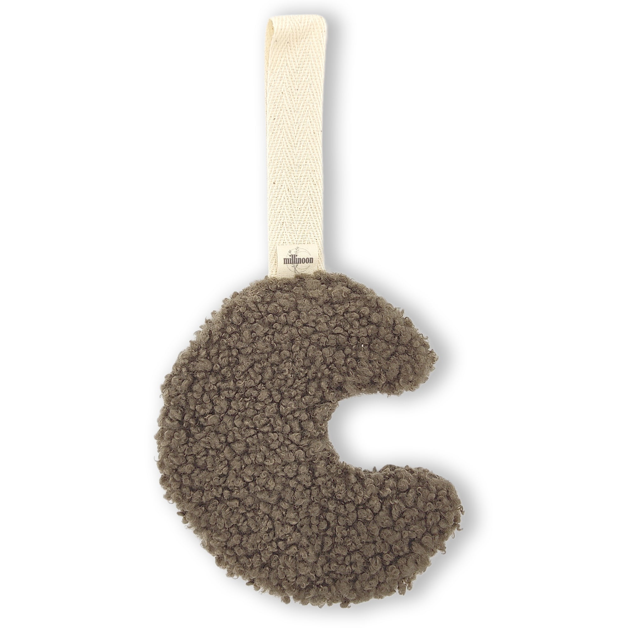 Attache tétine sherpa lune ours brun