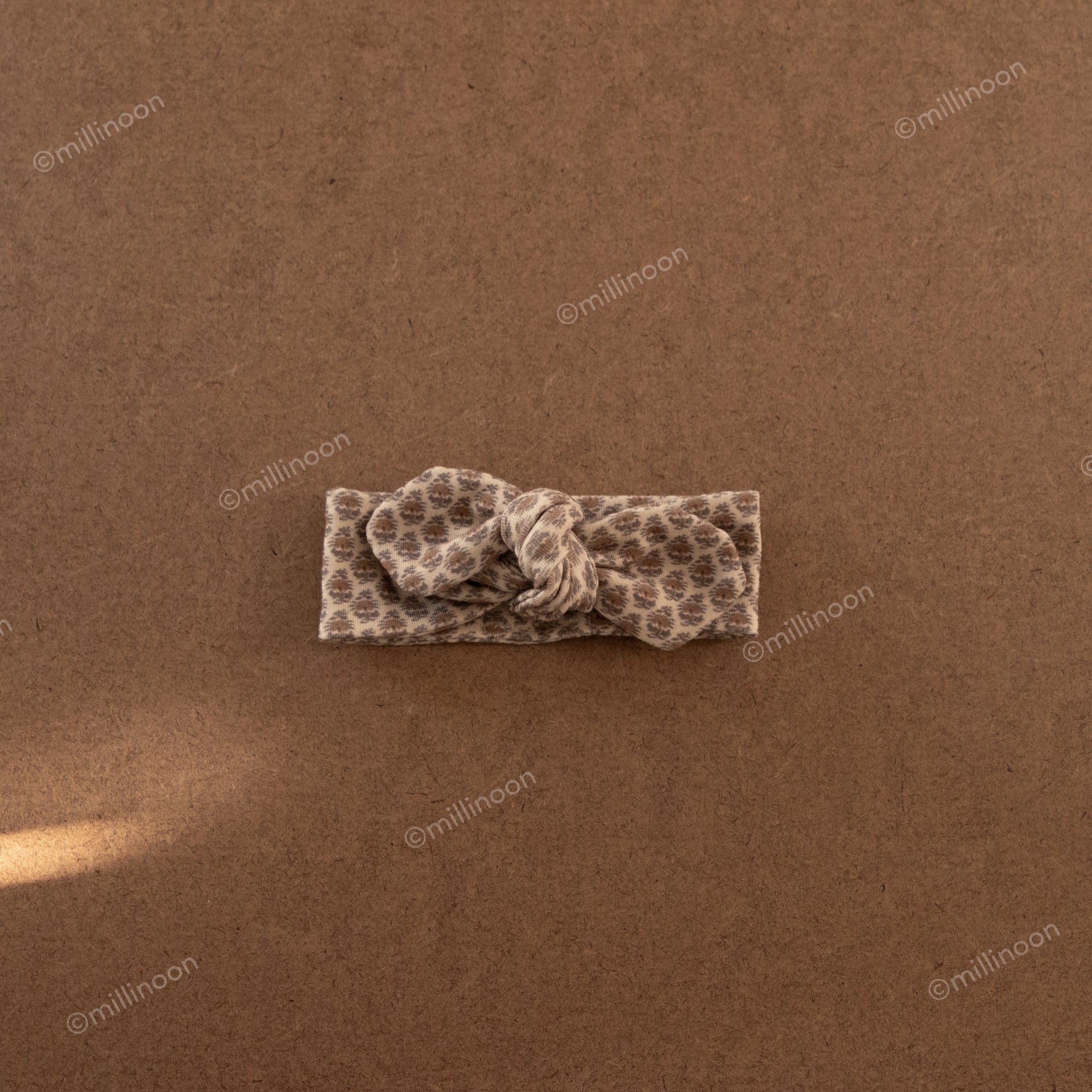 Bandeau maille coton bio fleuri boho