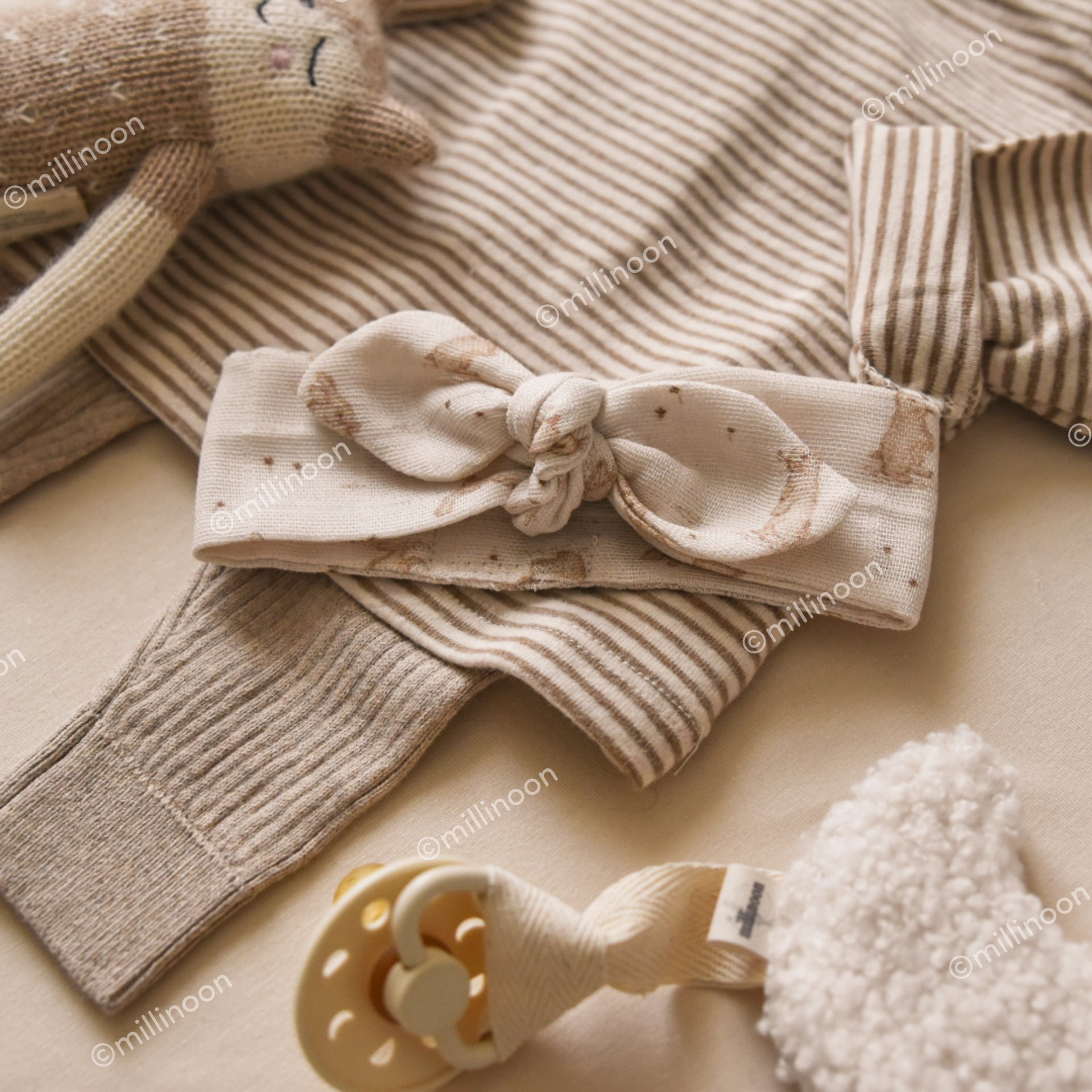 Bandeau gaze bio lapin