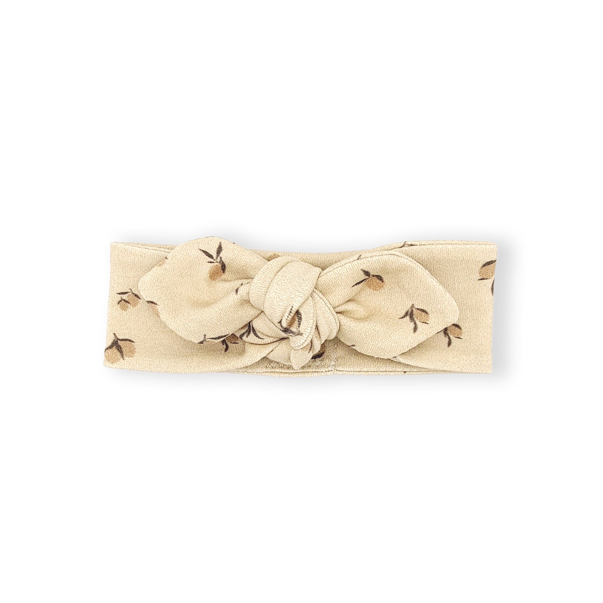 Bandeau maille coton bio citron beige