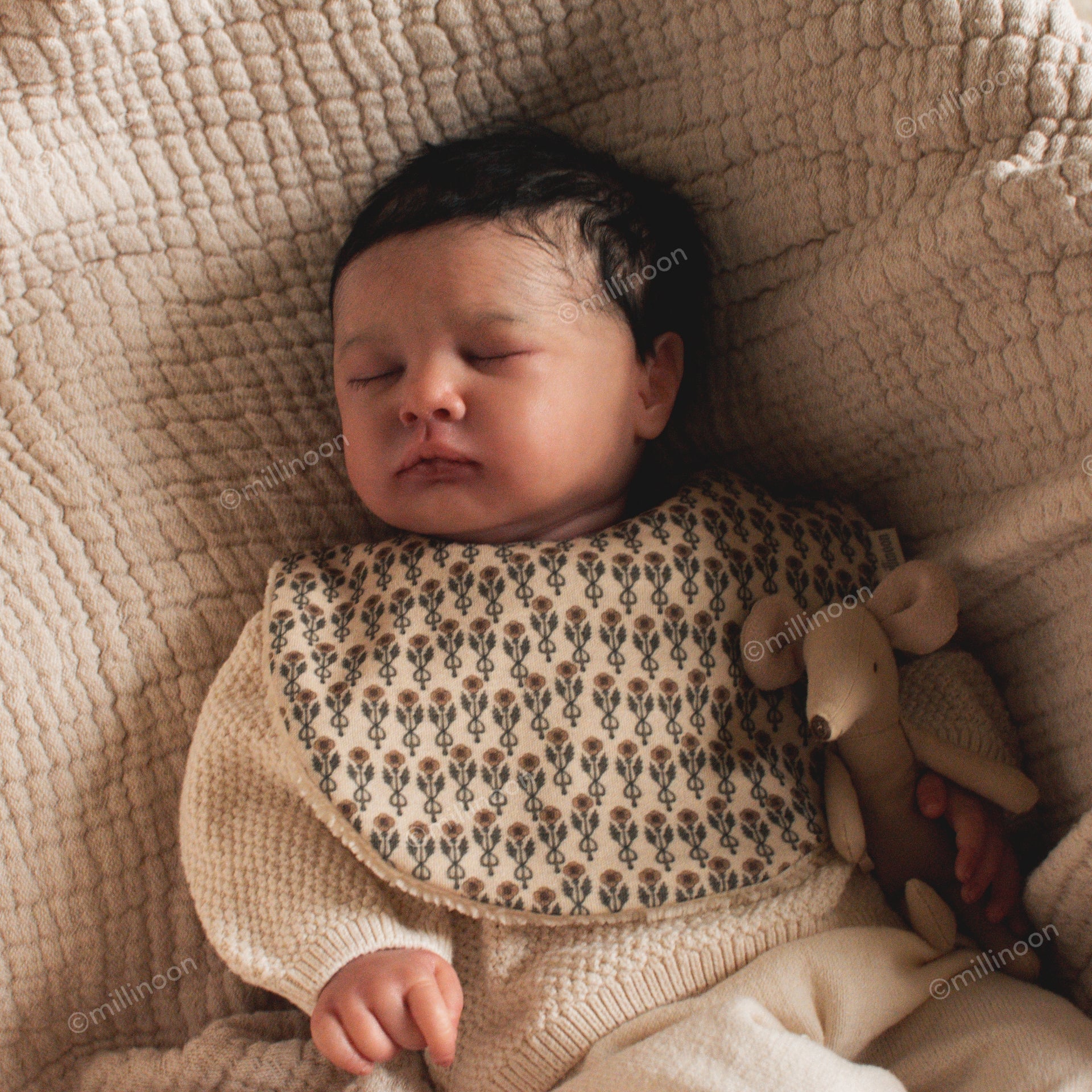 Bavoir maille coton bio boho