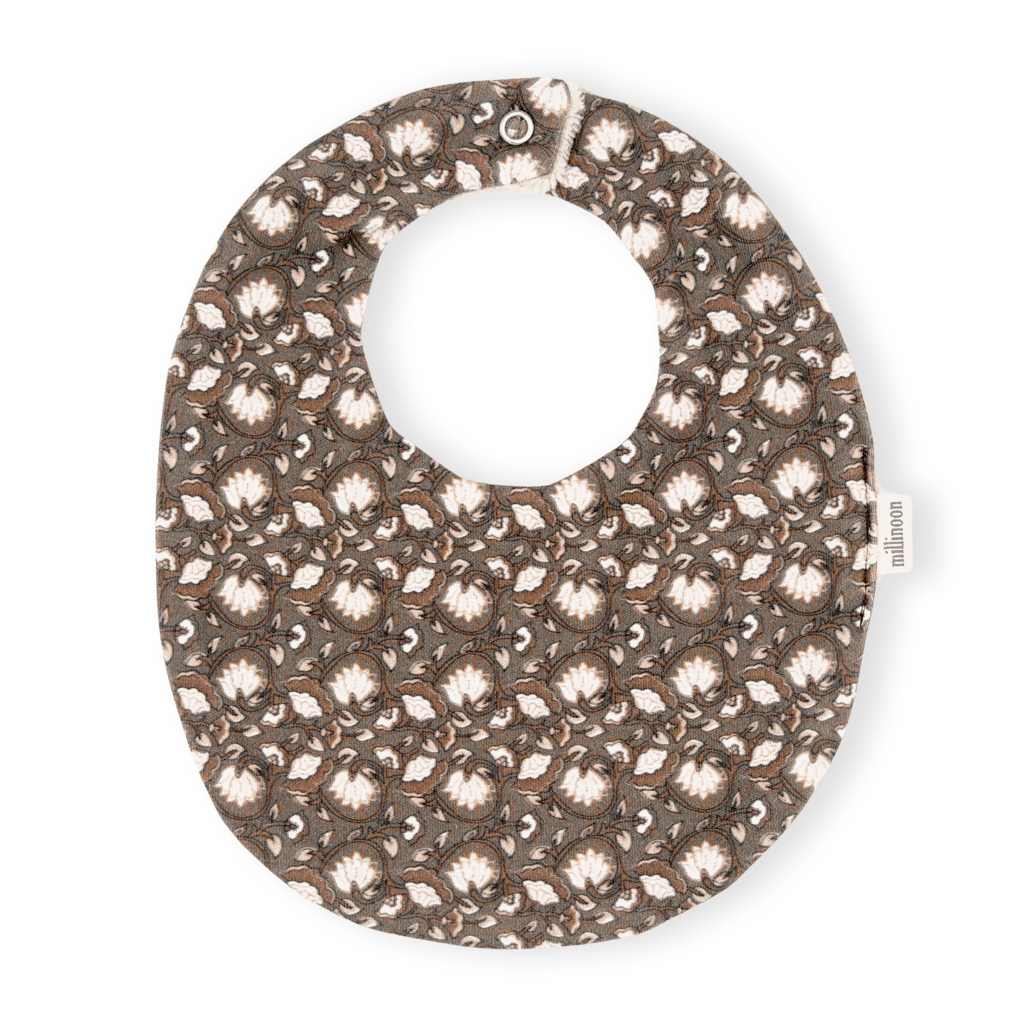 Bavoir maille coton bio indien brun
