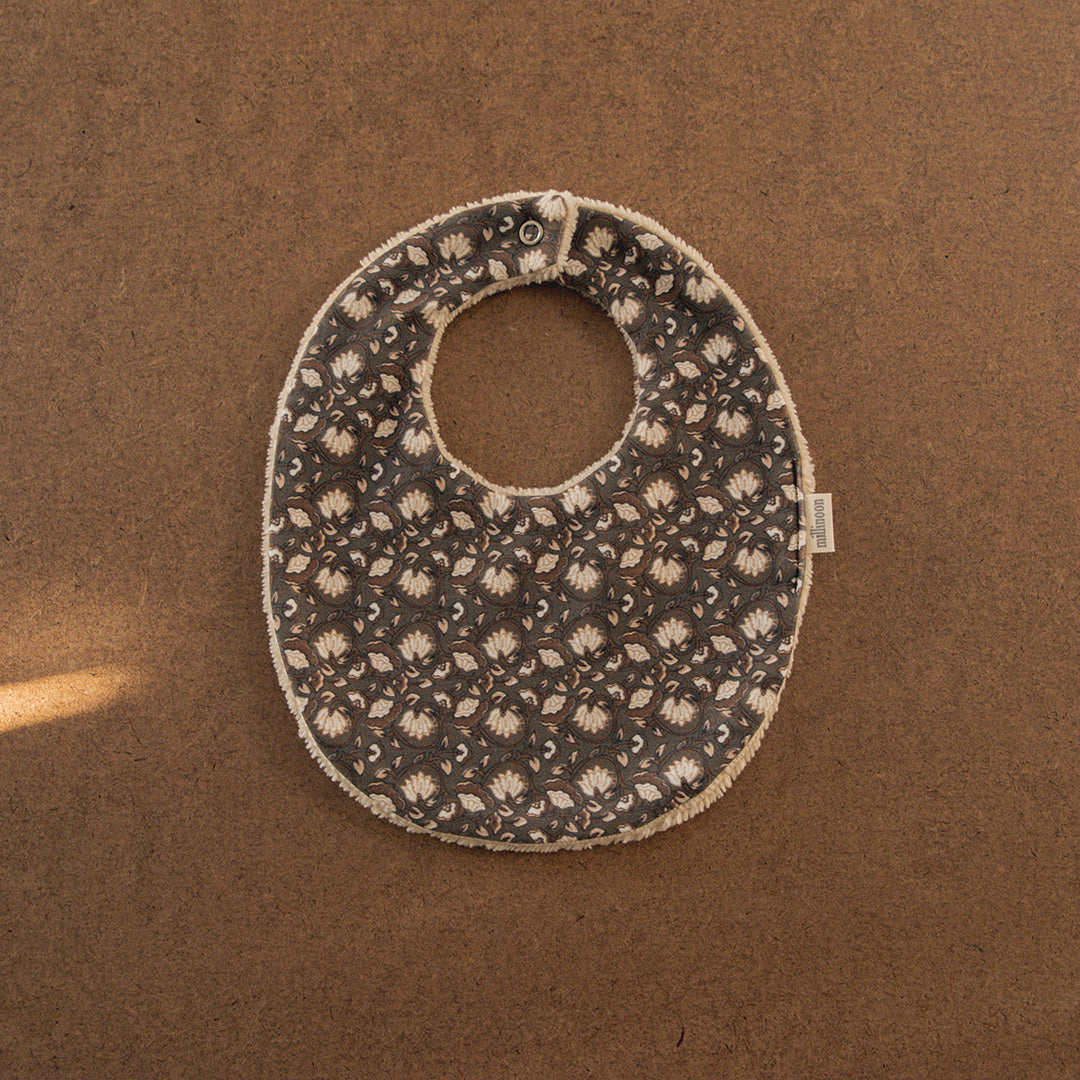 Bavoir maille coton bio indien brun