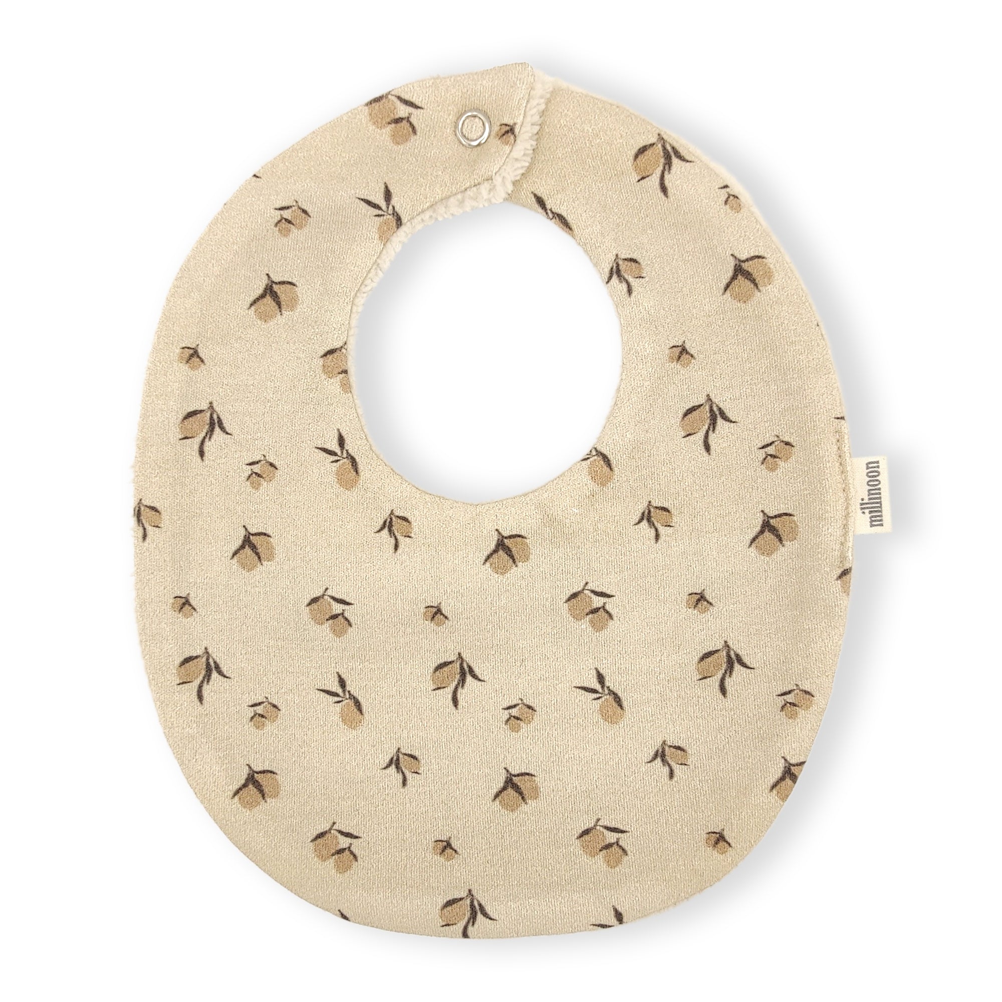 Bavoir maille coton bio citron beige