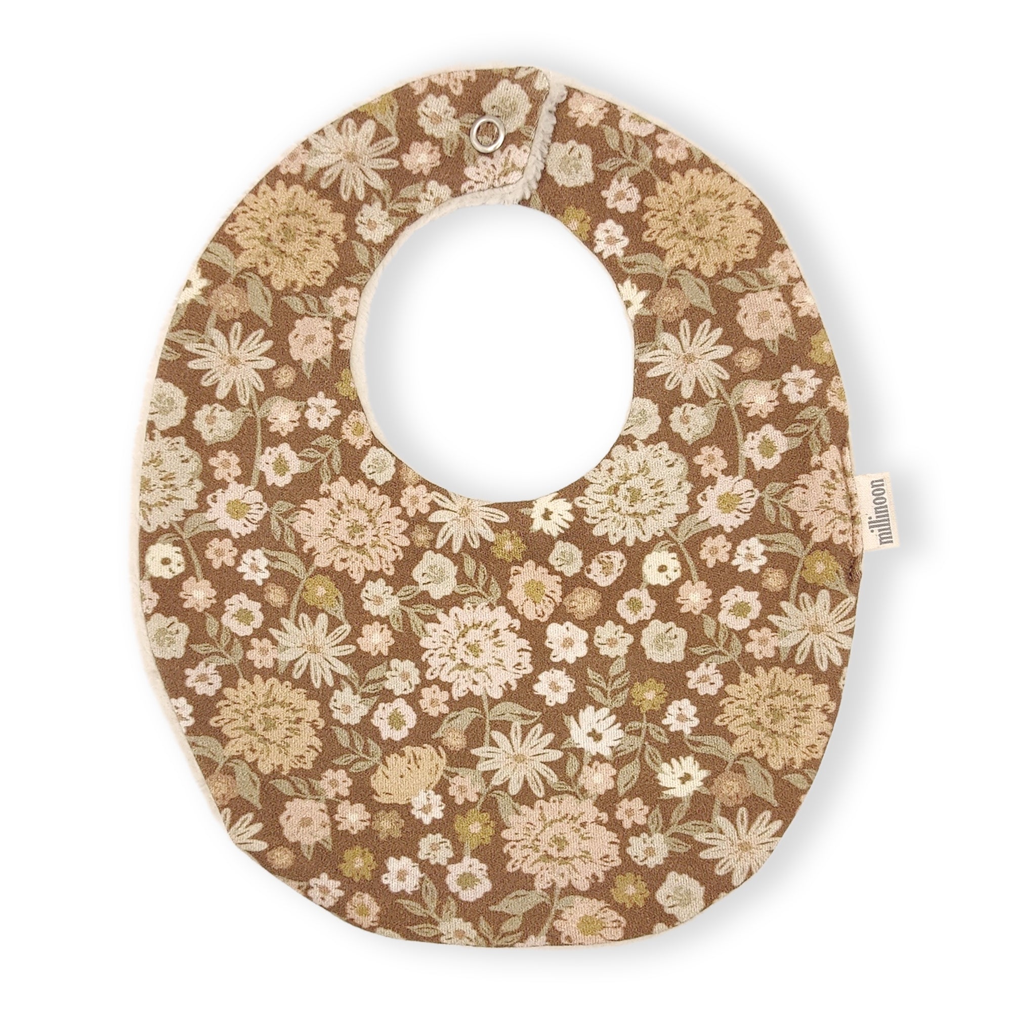 Bavoir maille coton bio fleuri sixty