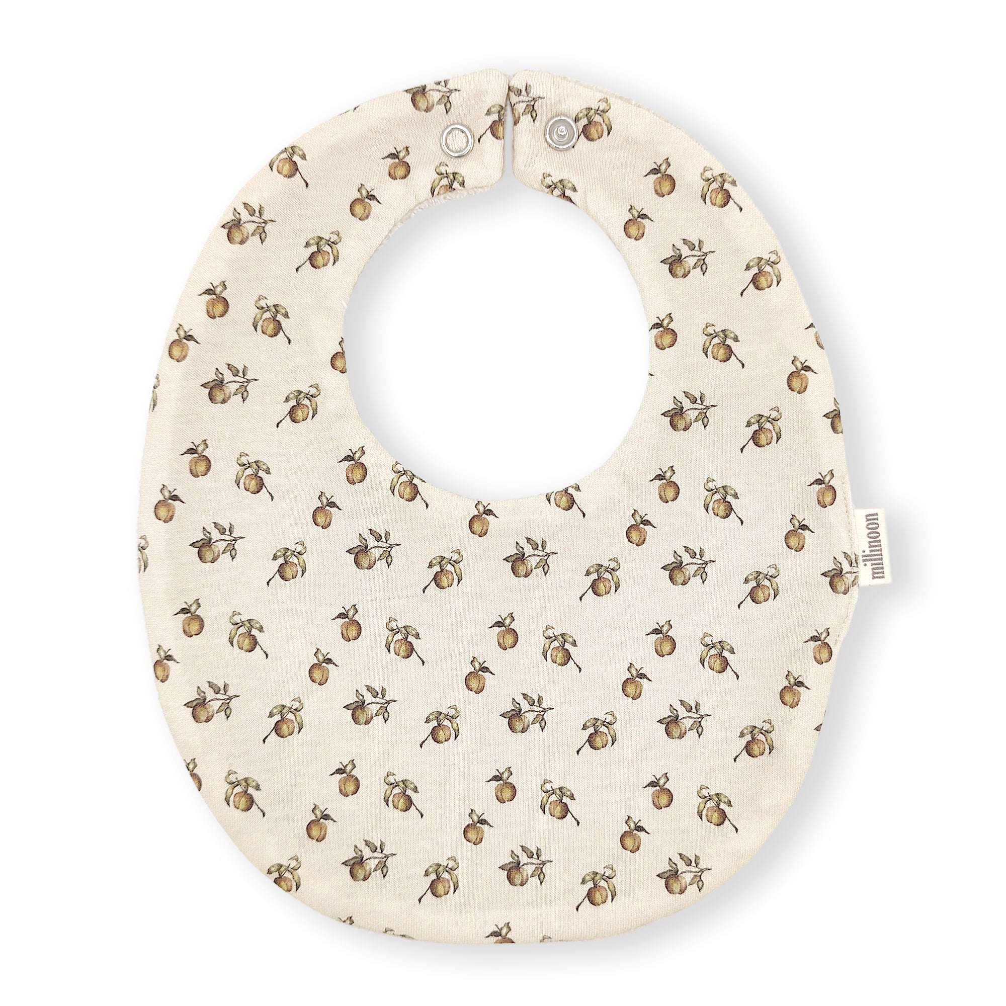 Bavoir maille de coton bio Pêche beige