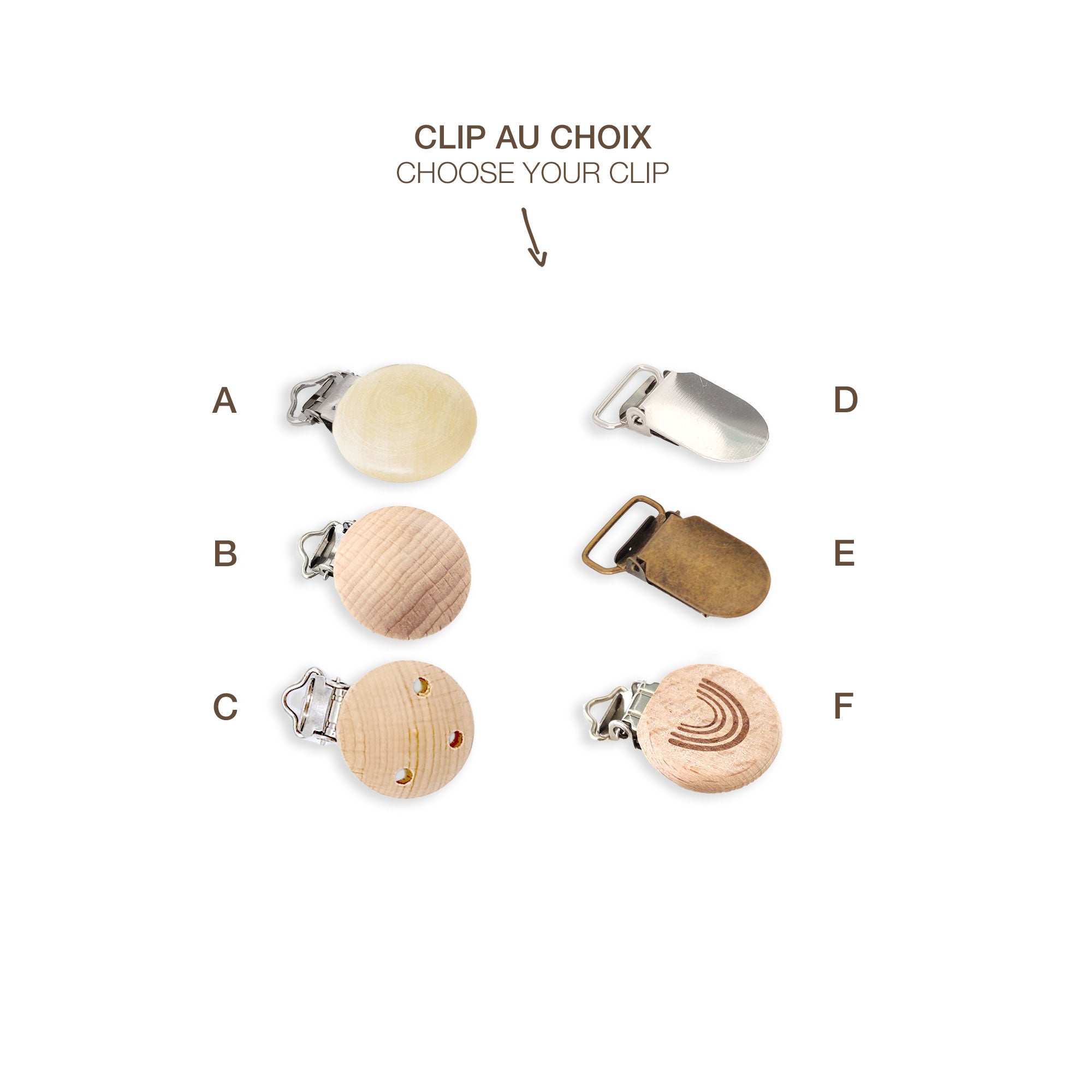 Attache tétine maille coton bio graou leopard