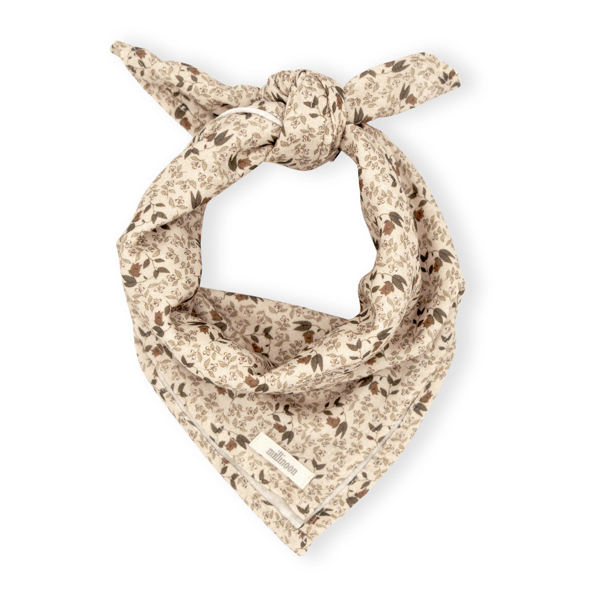 Foulard lange gaze coton fleuri