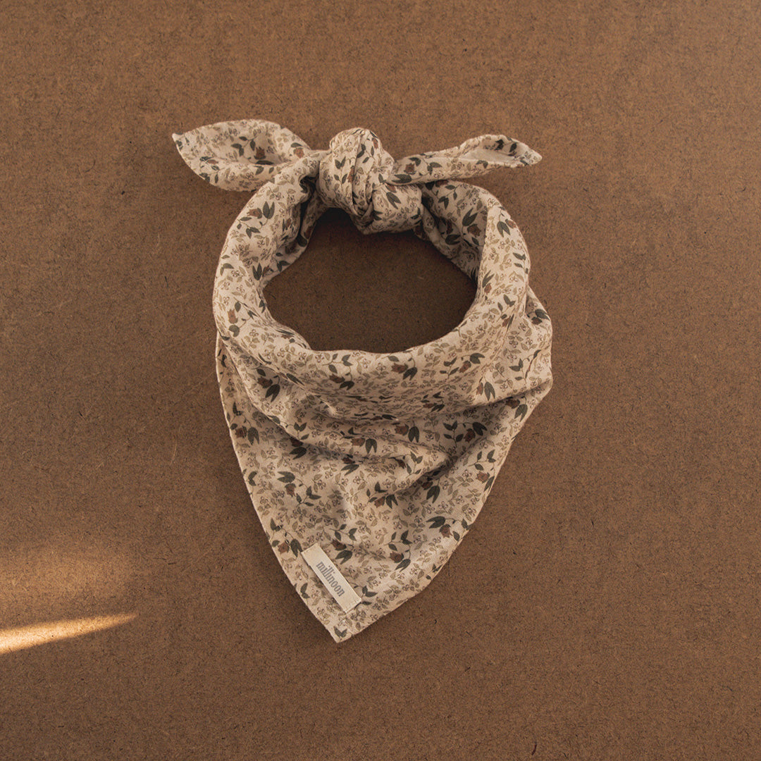 Foulard lange gaze coton fleuri