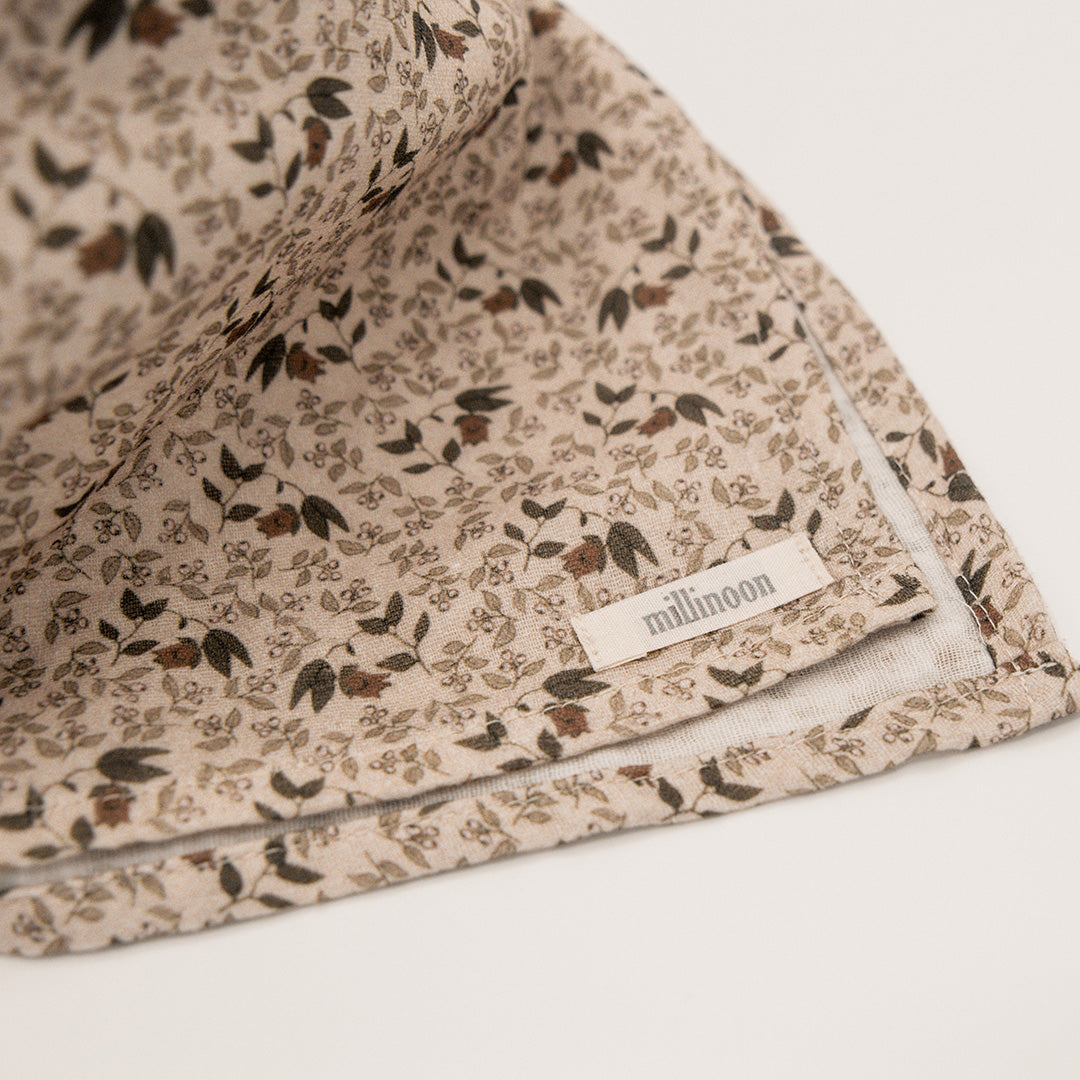 Foulard lange gaze coton fleuri