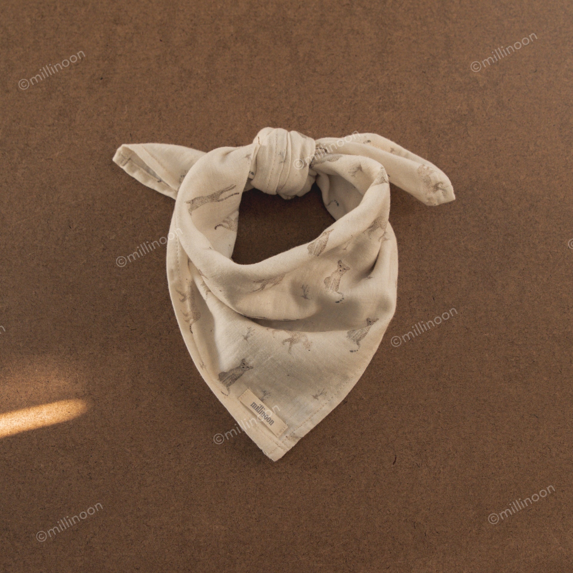 Foulard lange gaze coton léopard