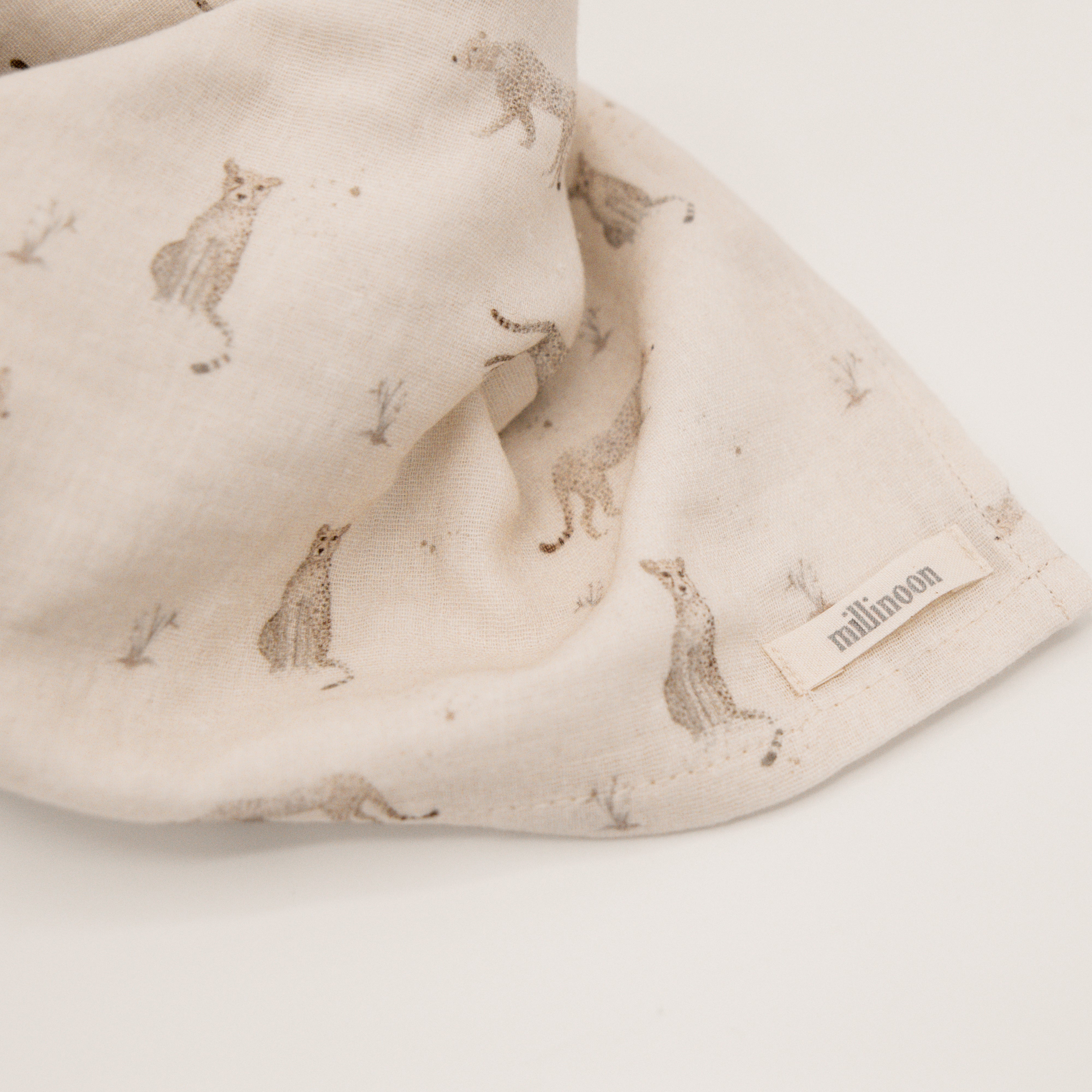 Foulard lange gaze coton léopard