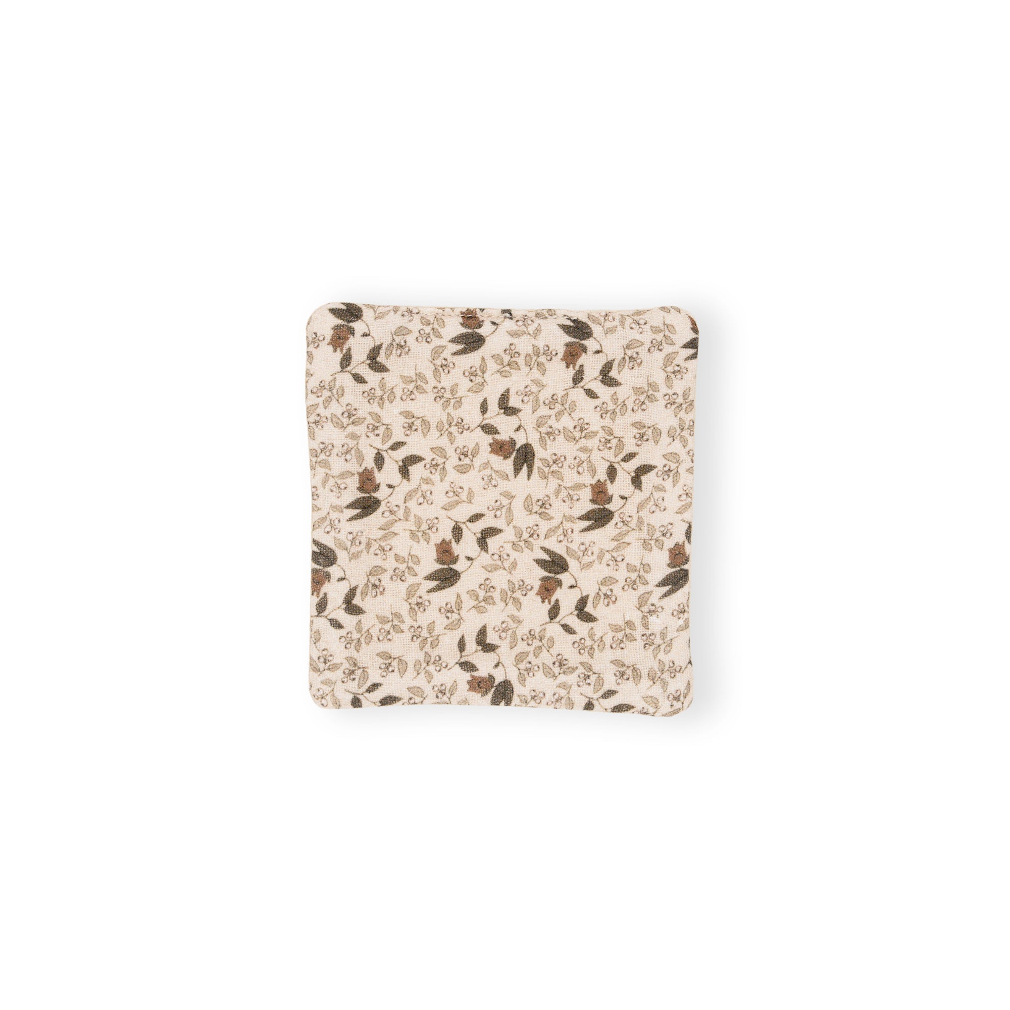 Lingette gaze coton éponge fleuri x4