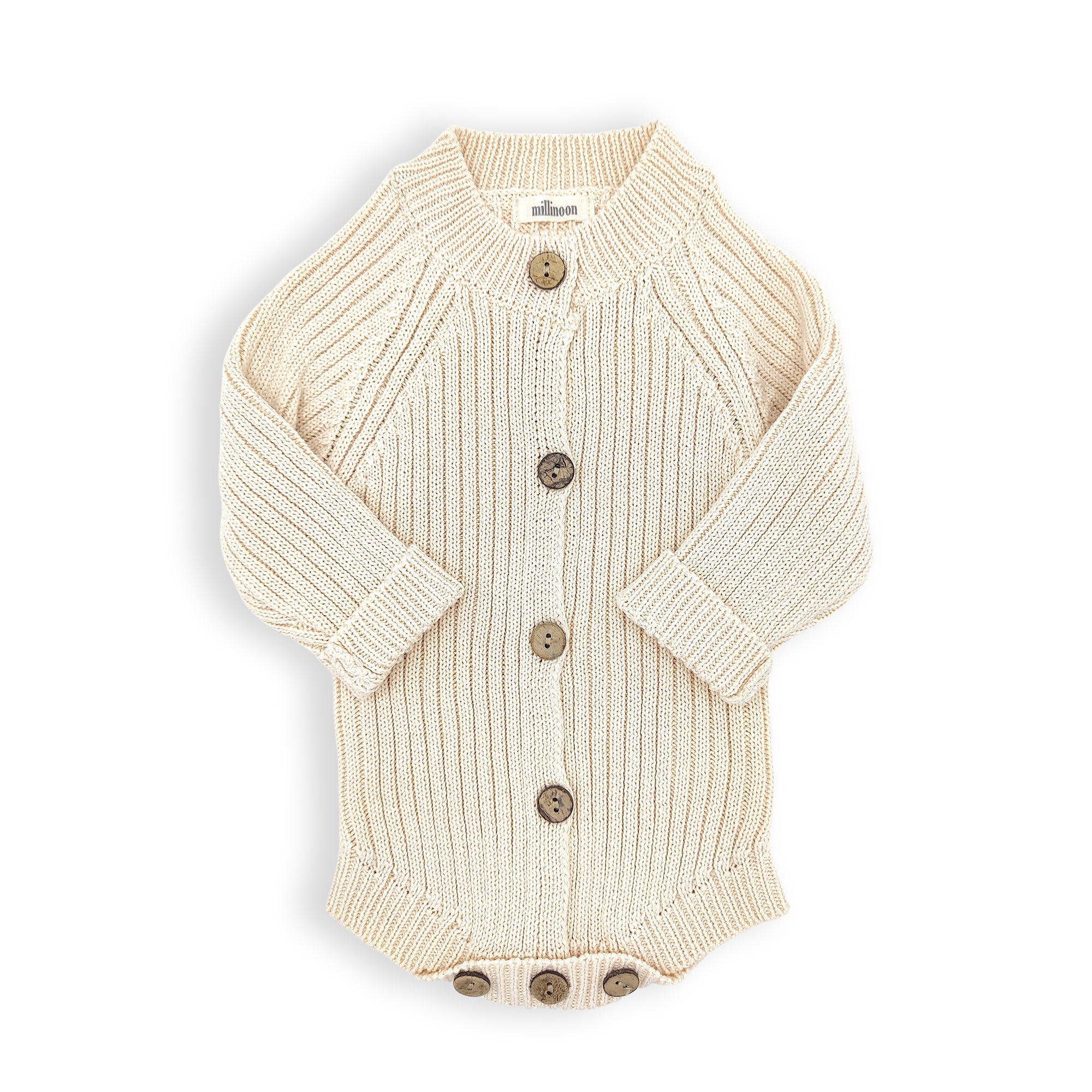 Barboteuse tricot bébé Ecru