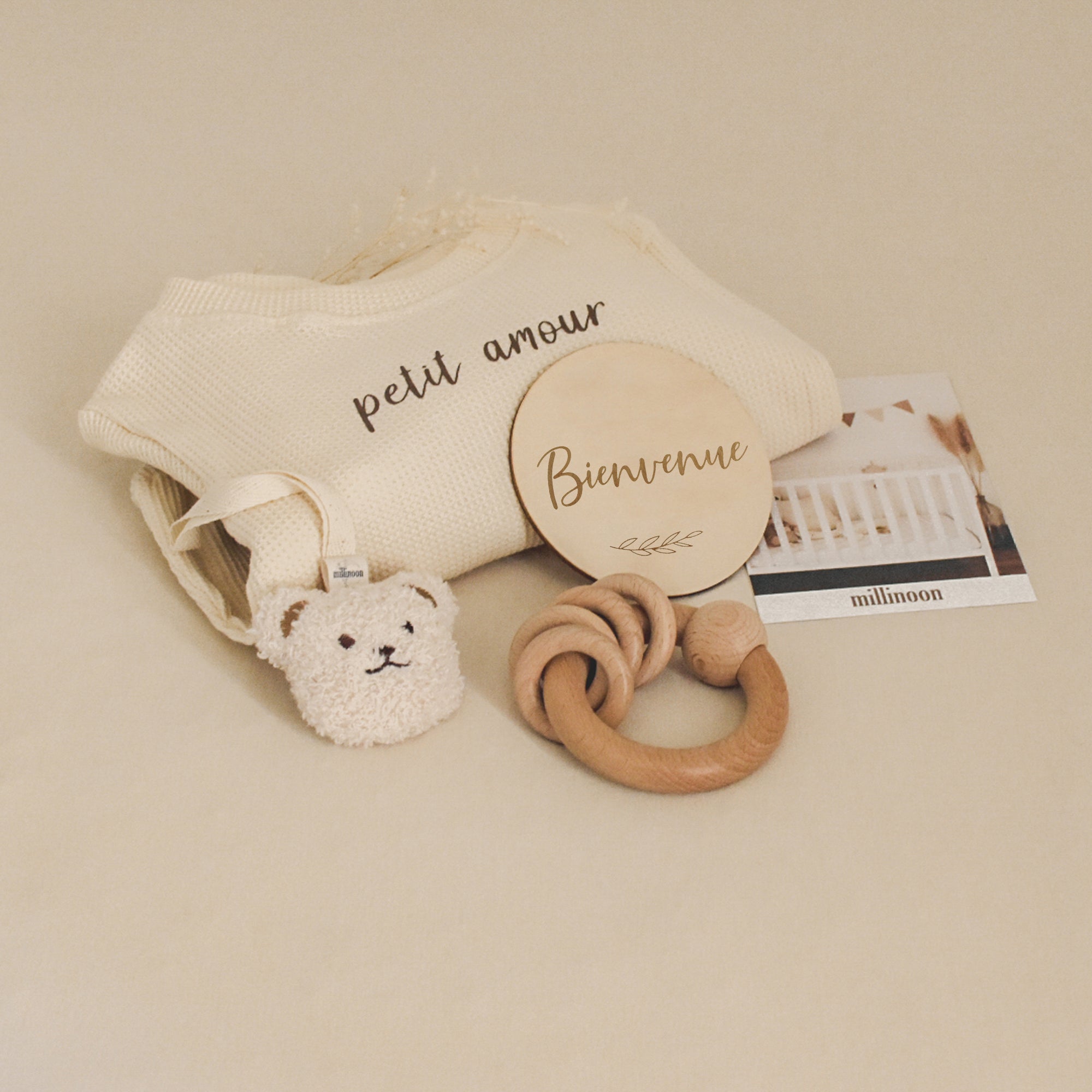Coffret naissance beige petit amour 4 articles