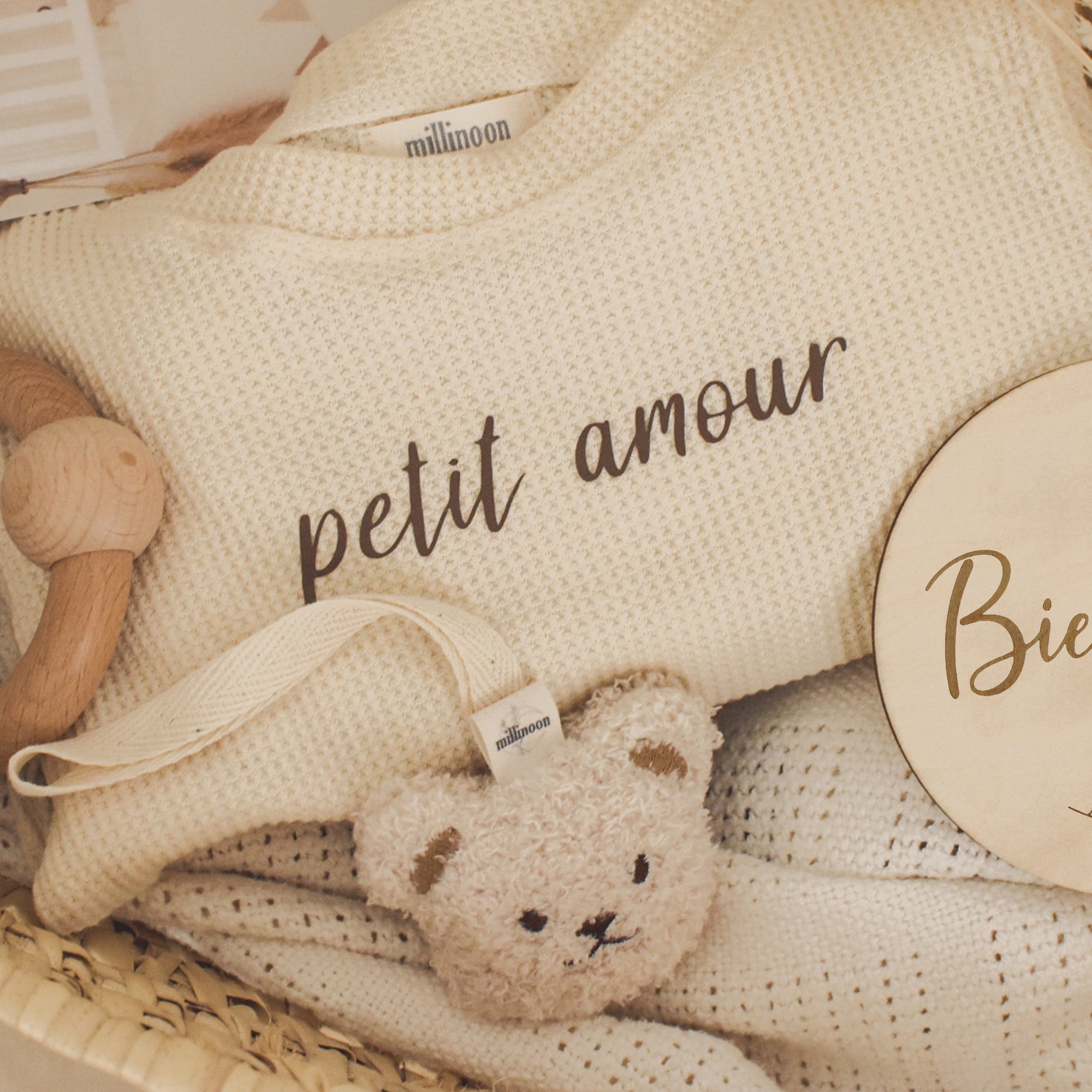 Coffret naissance beige petit amour 4 articles