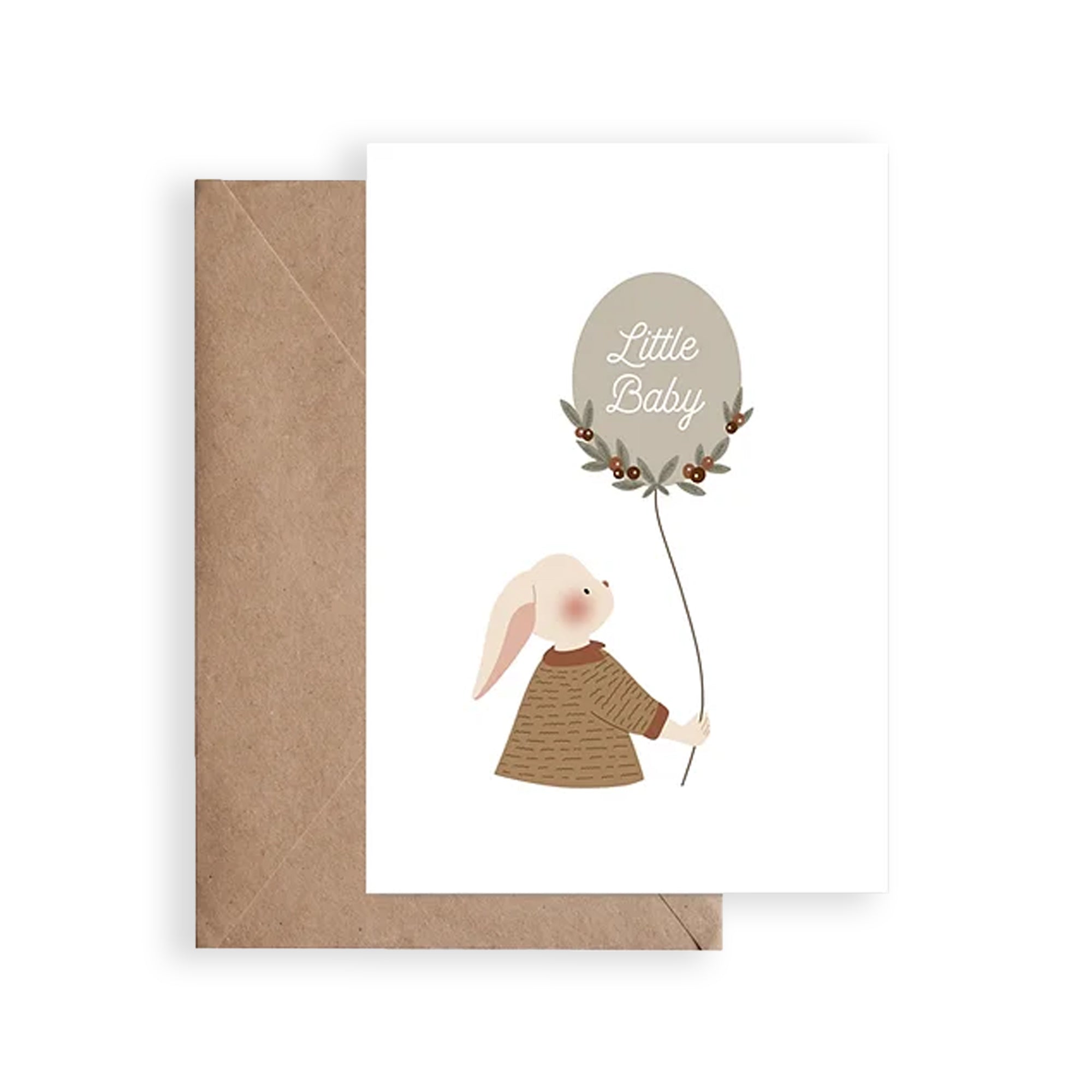 Carte postale - Ballon de naissance marron