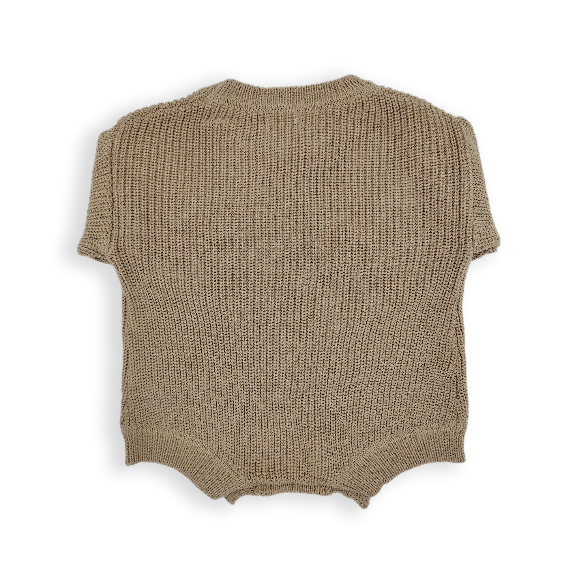 Barboteuse tricot bébé oversize Marron