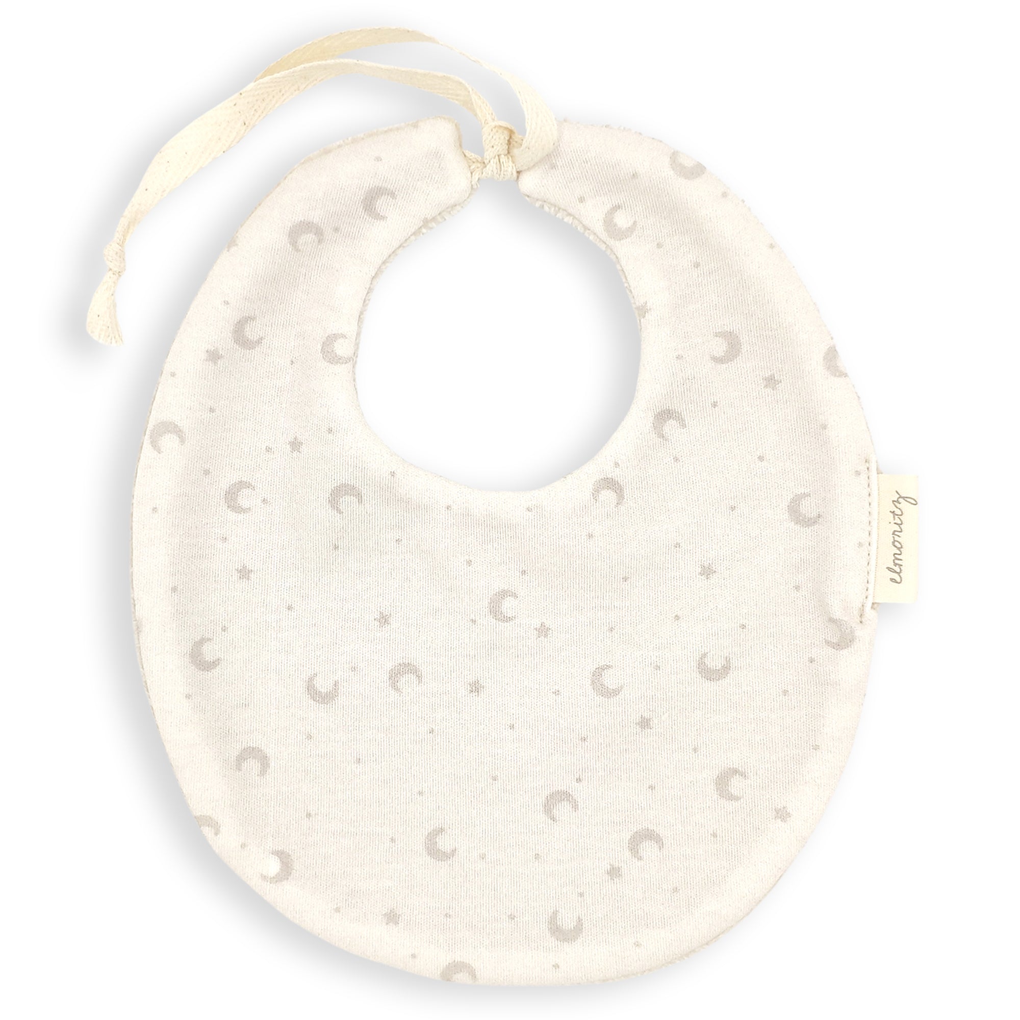 Bavoir maille de coton bio Lune