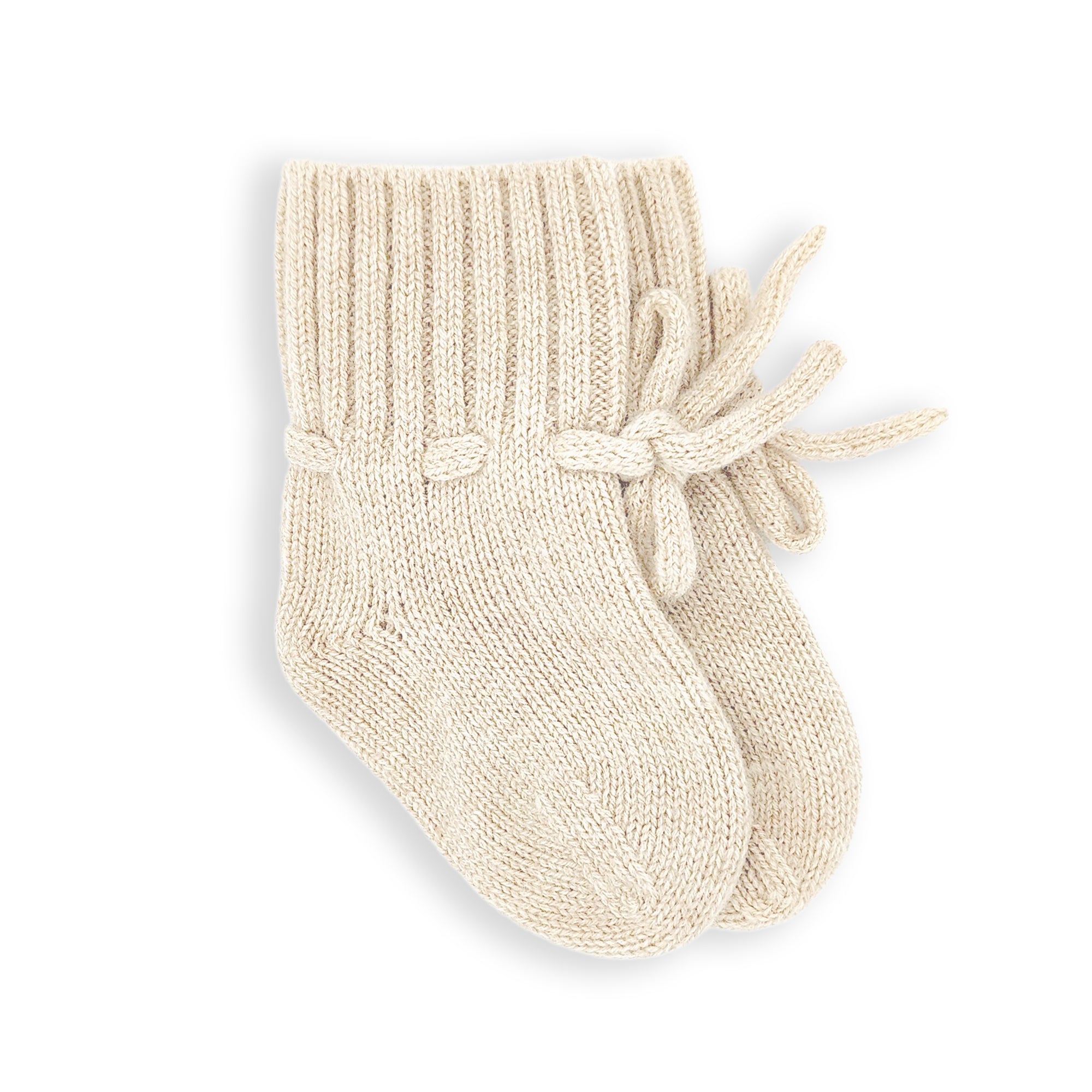 Chaussons laine mérinos beige