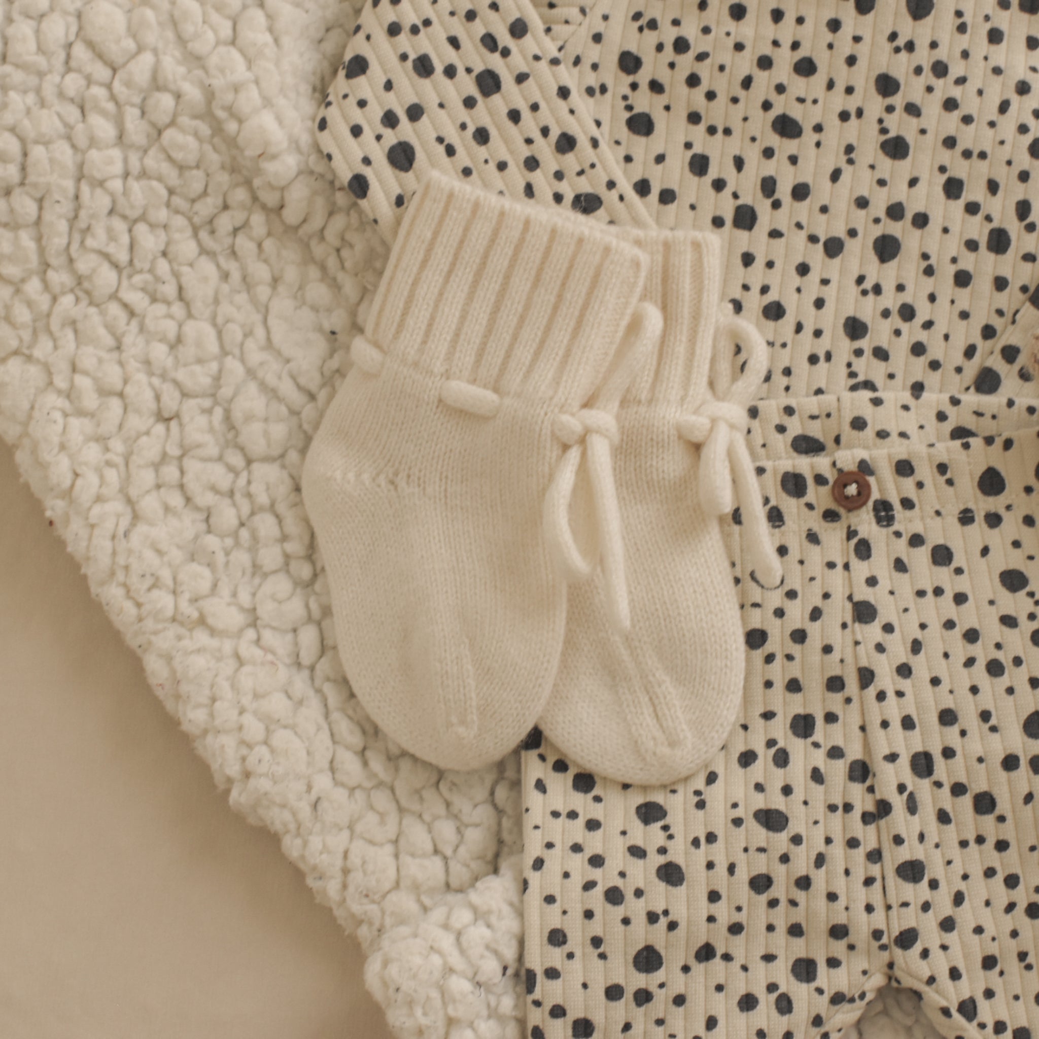 Chaussons laine mérinos écru