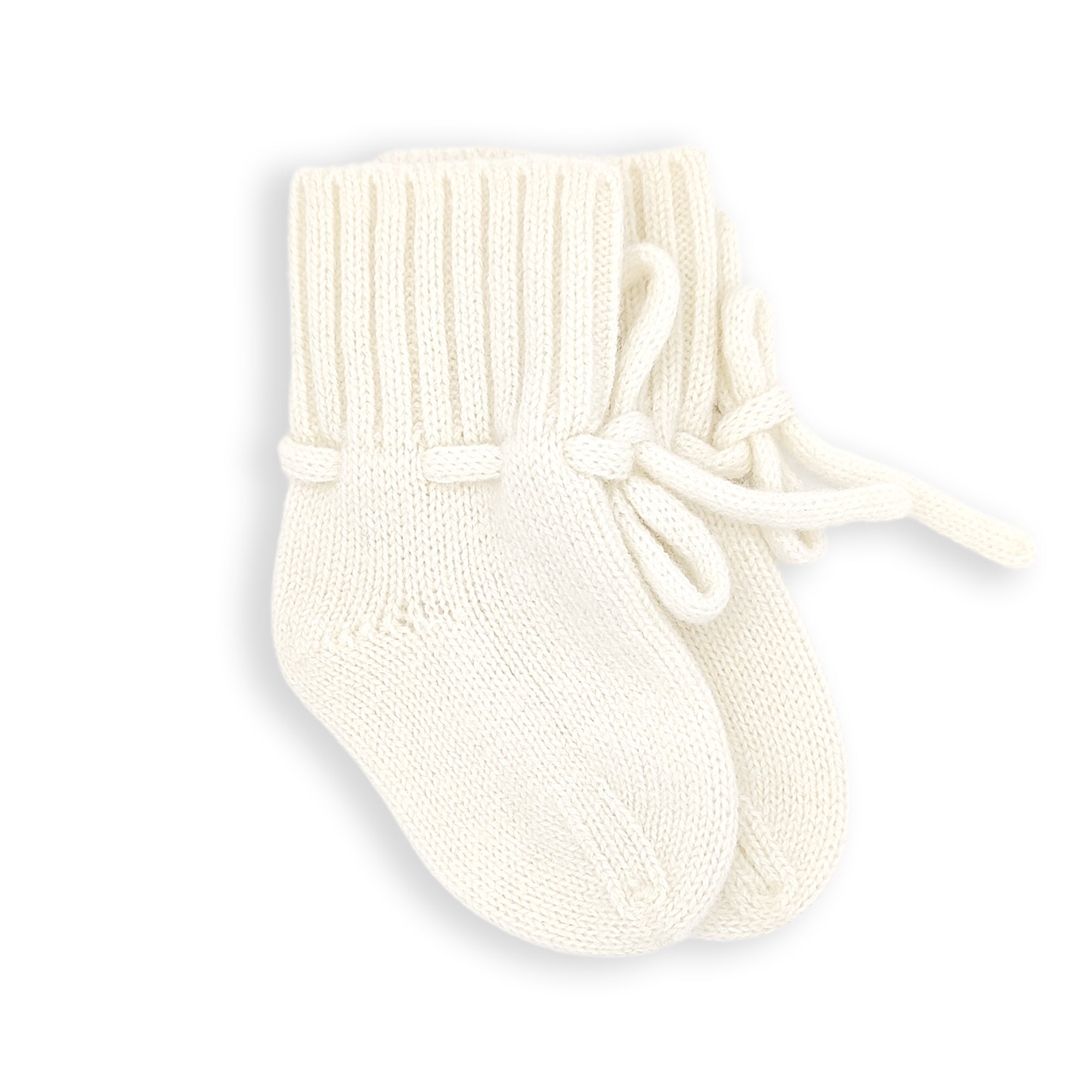 Chaussons laine mérinos écru