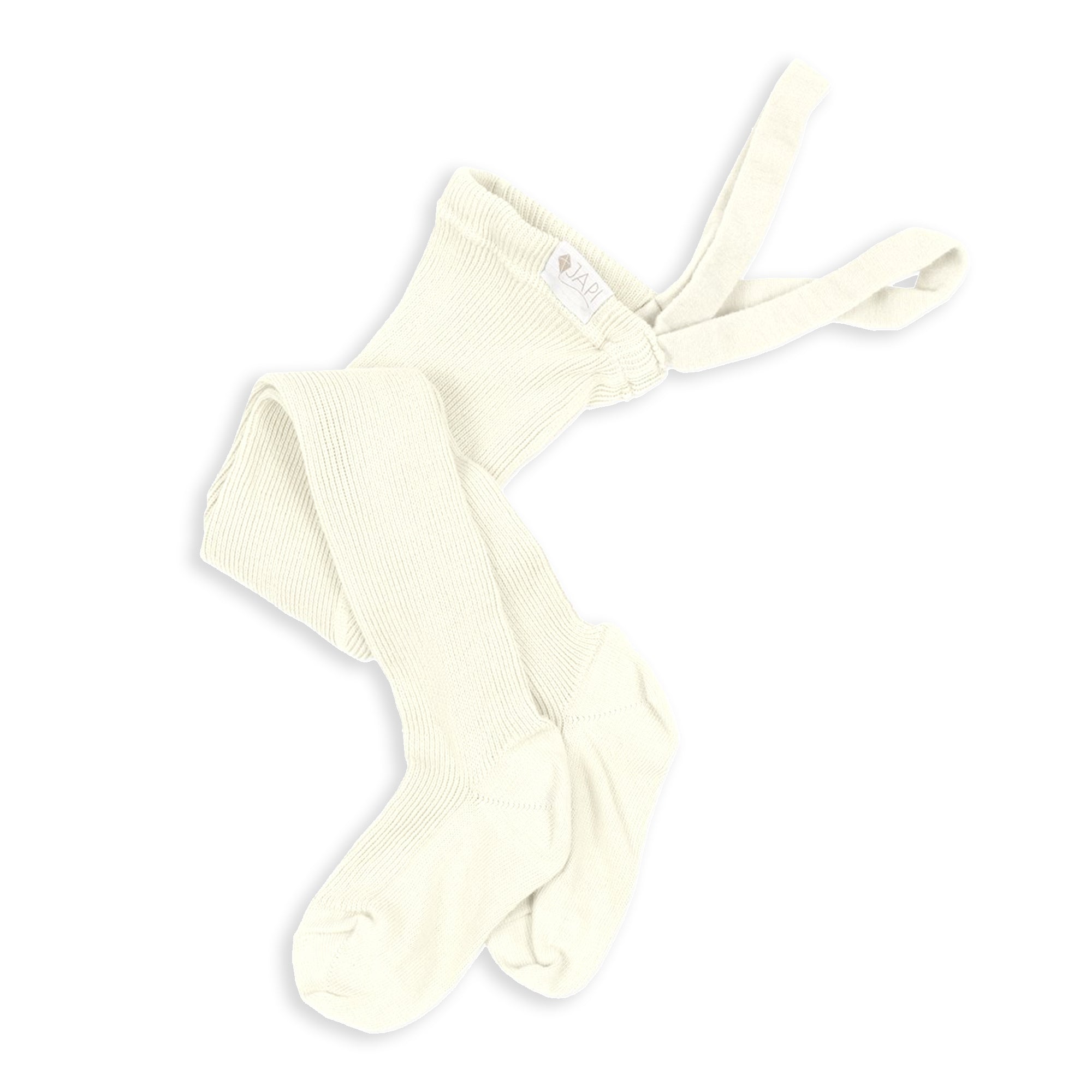 Collant bretelle coton Crème