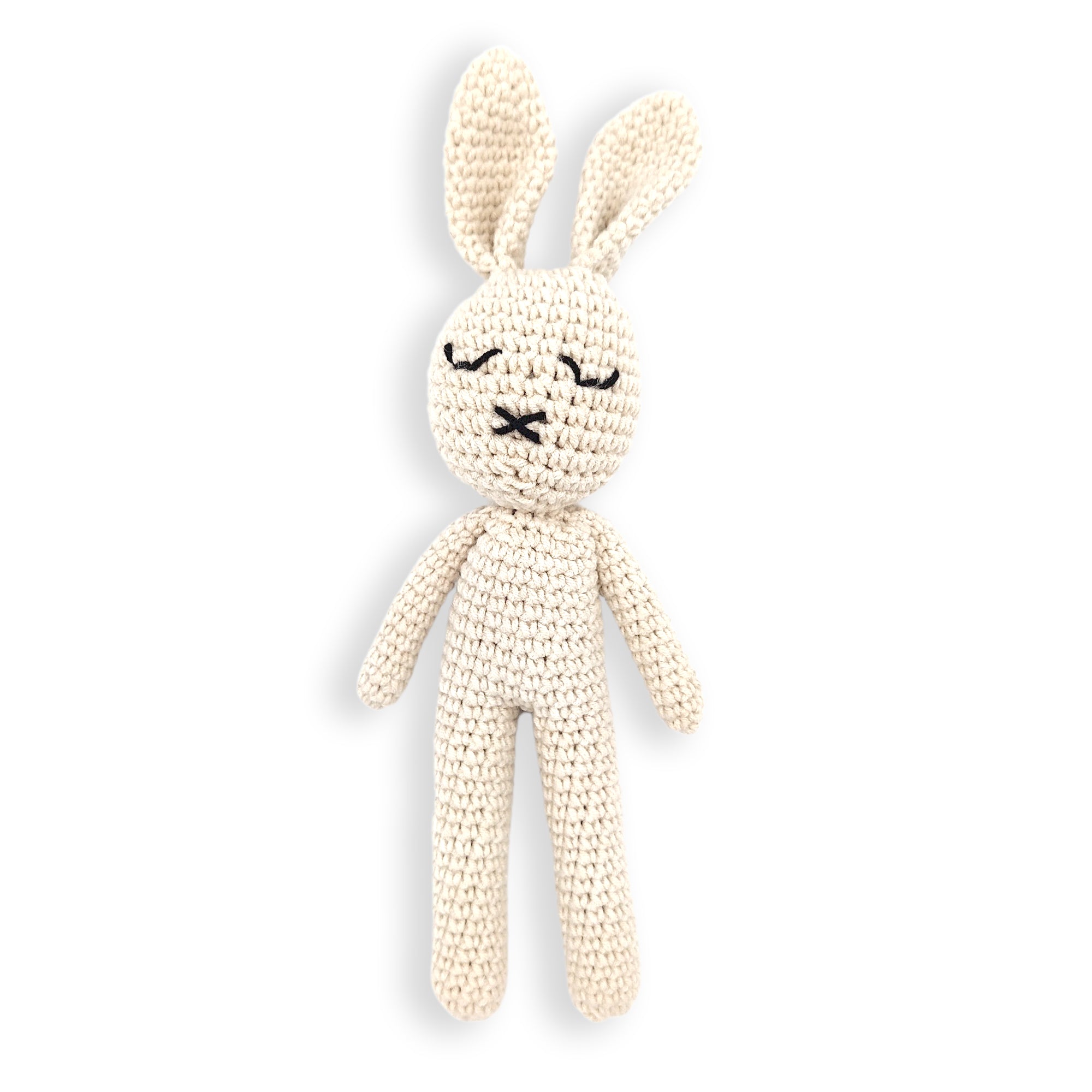 Lapin doudou crochet beige