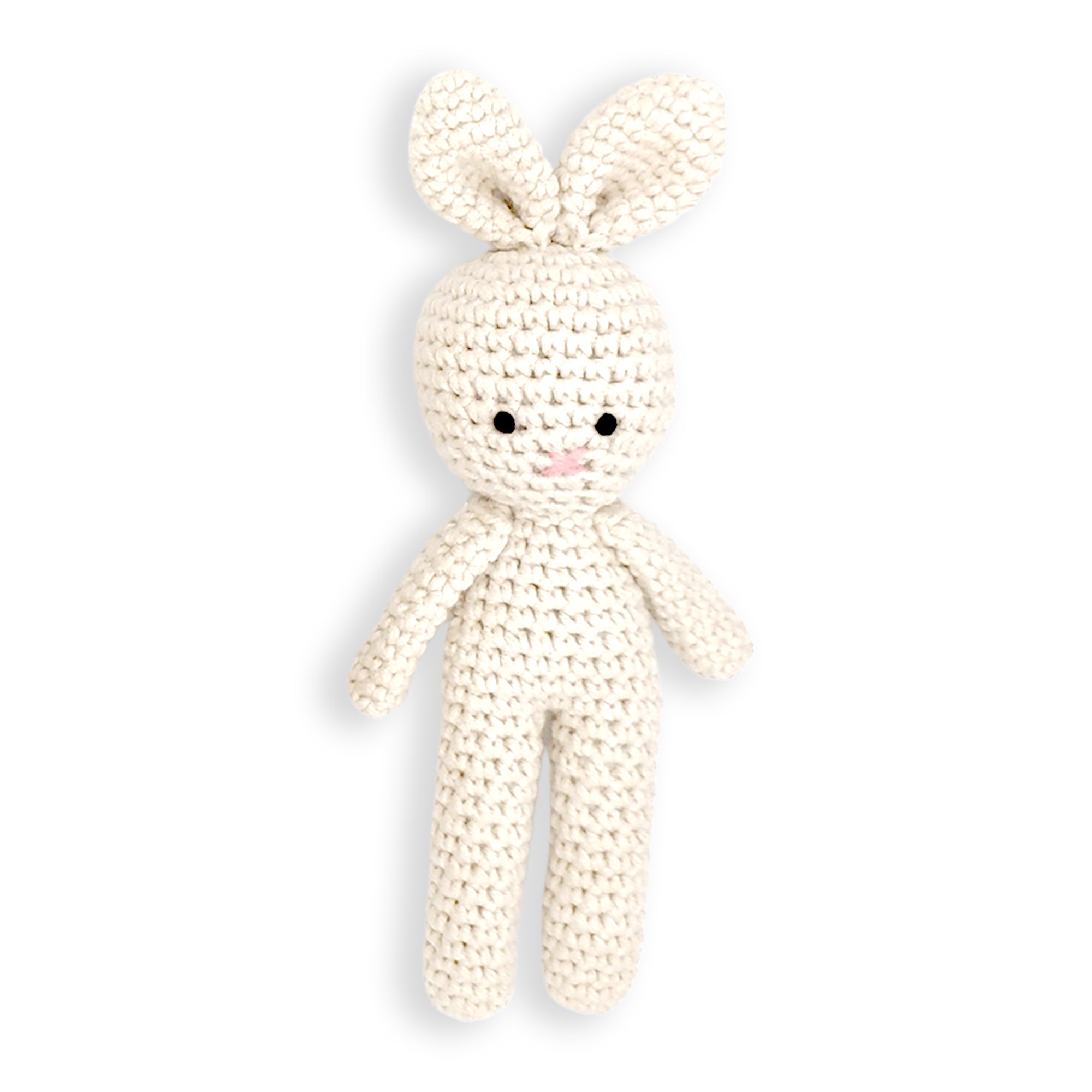 Lapin doudou crochet beige clair