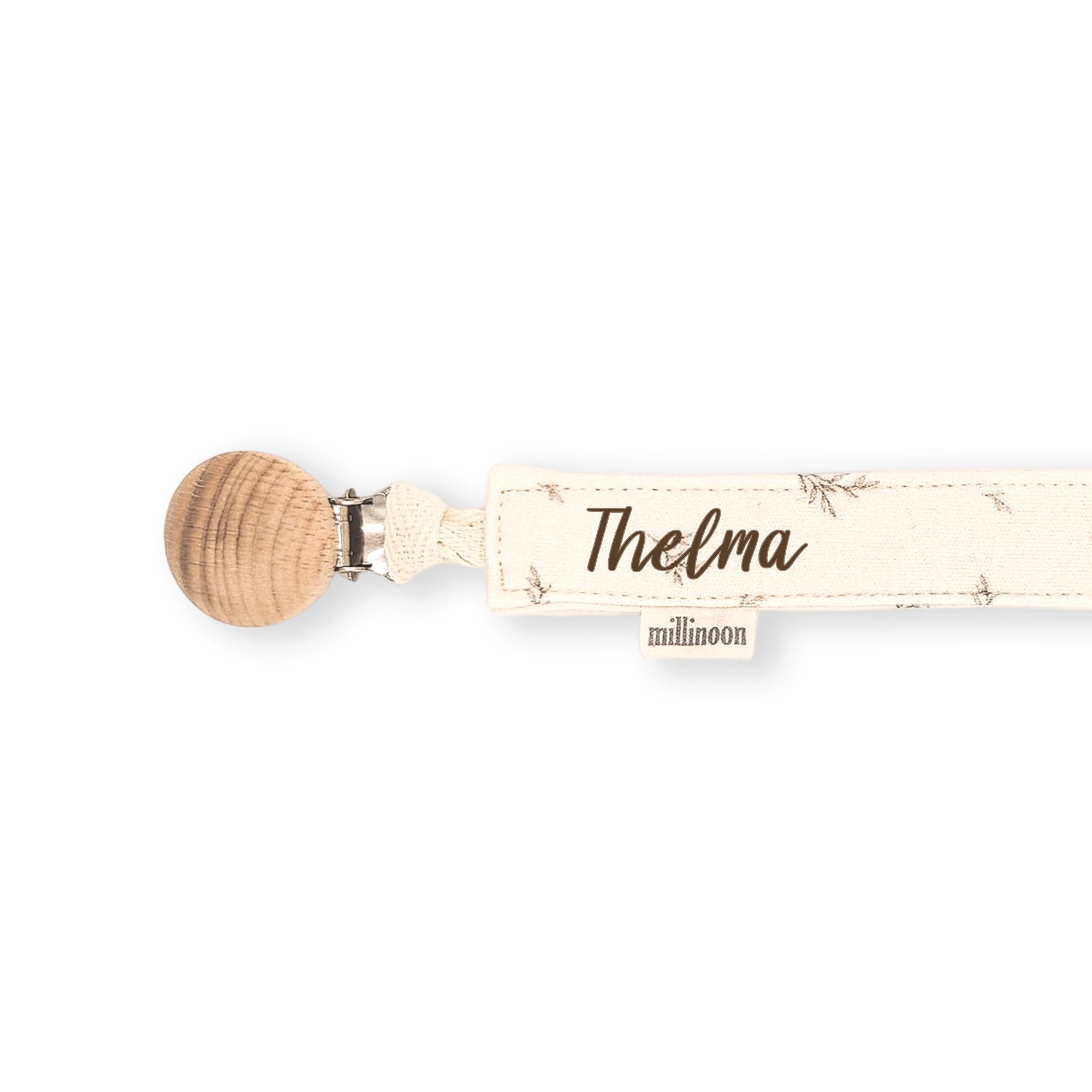 Attache tétine maille coton bio branche