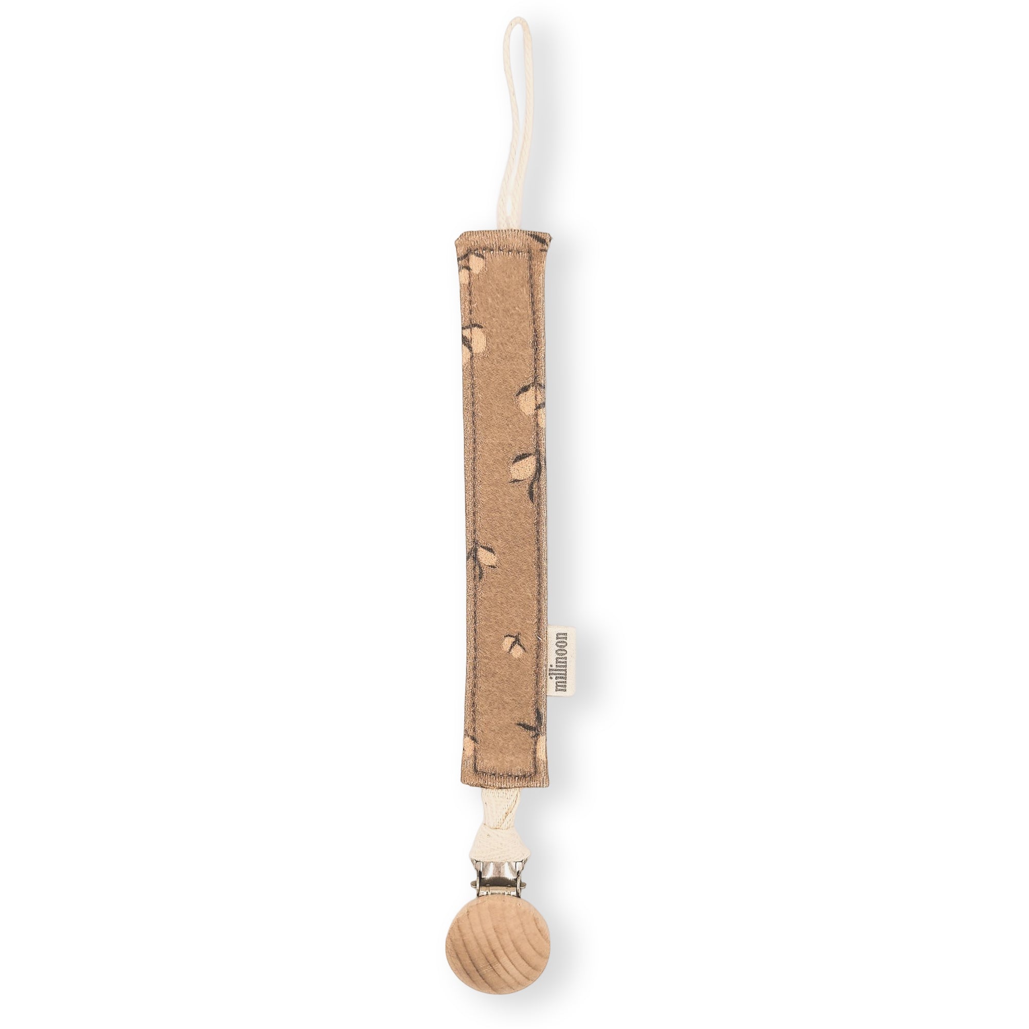Attache tétine maille coton bio citron