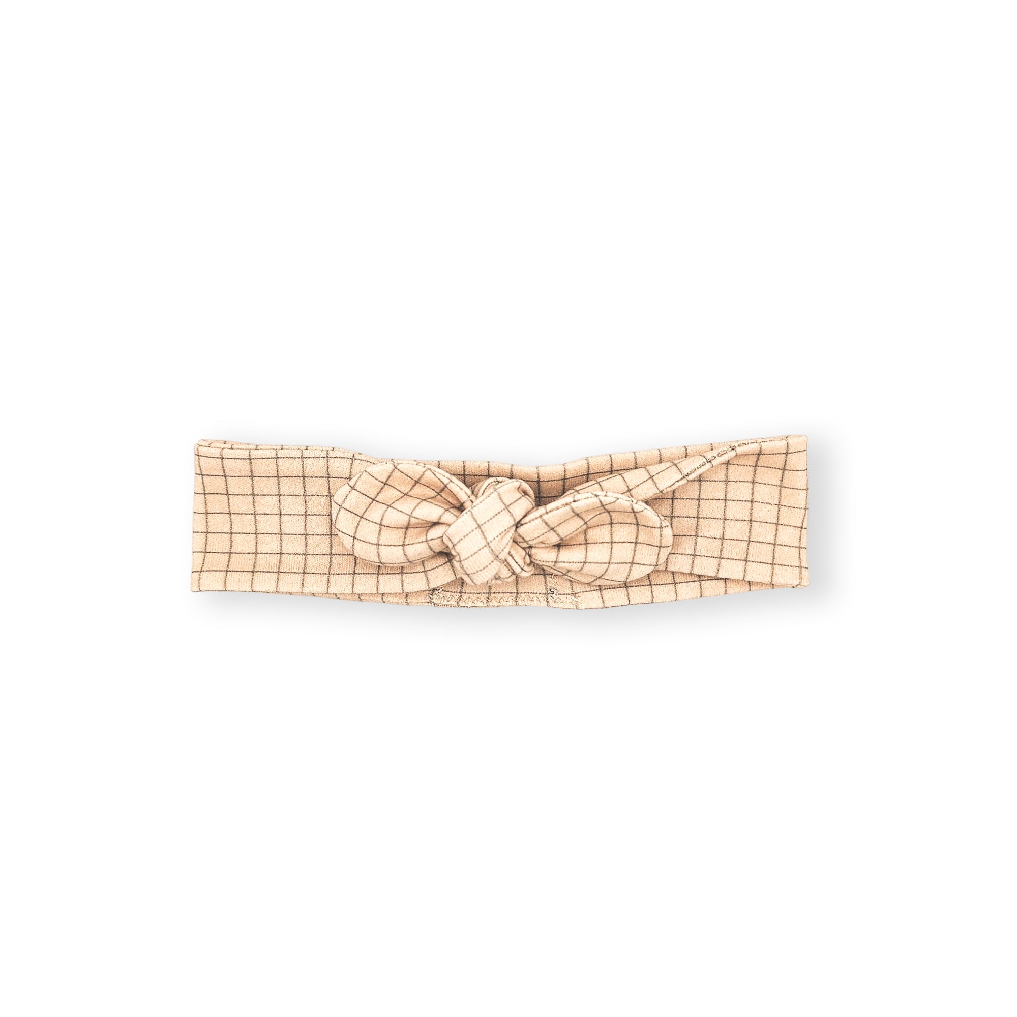 Bandeau maille coton bio petit carreau