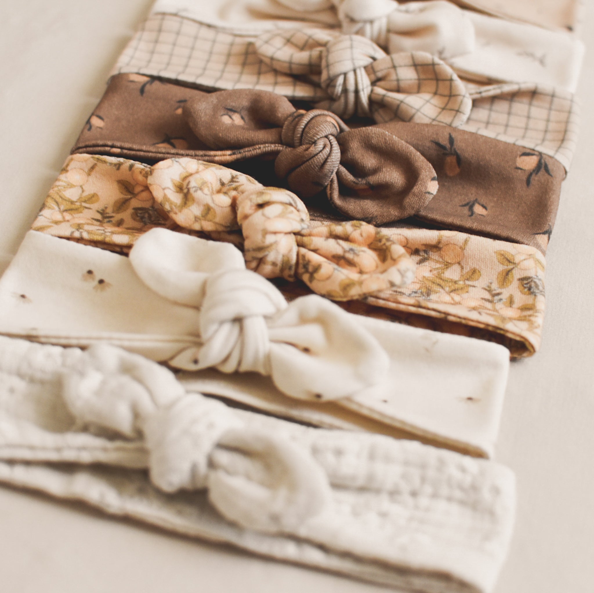 Bandeau maille coton bio citron