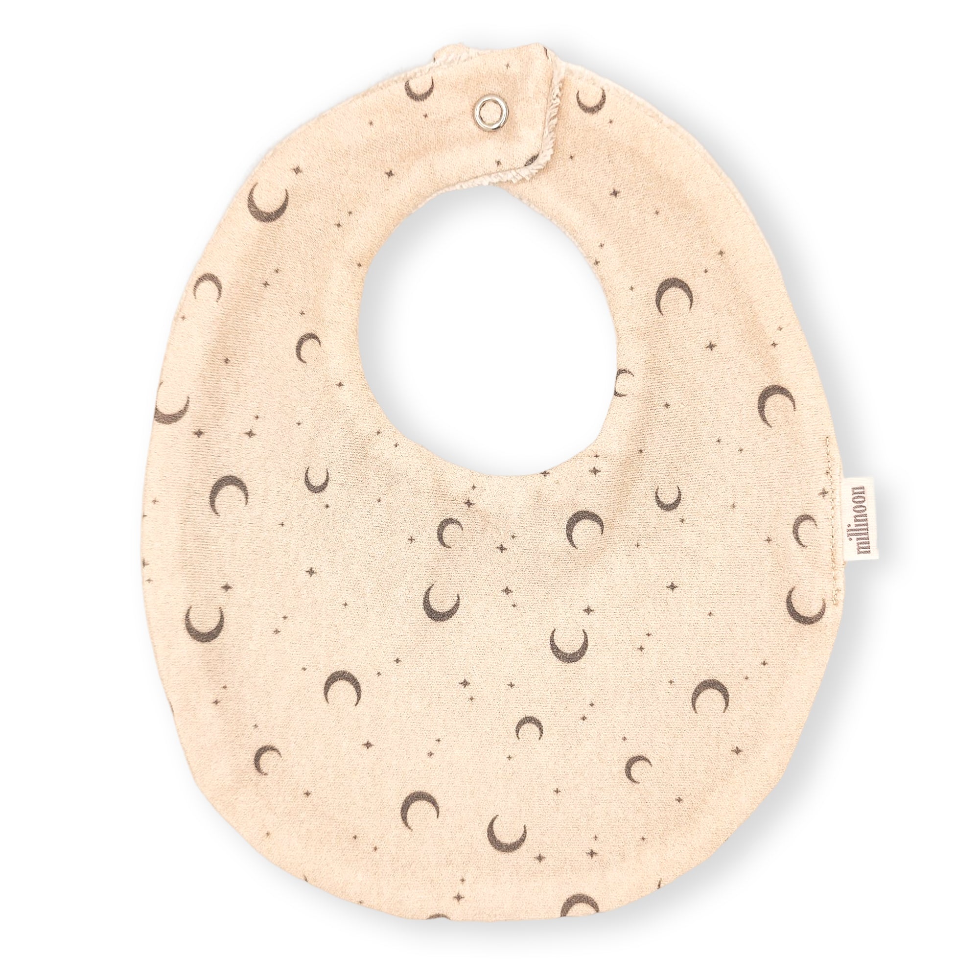 Bavoir maille coton bio lune beige