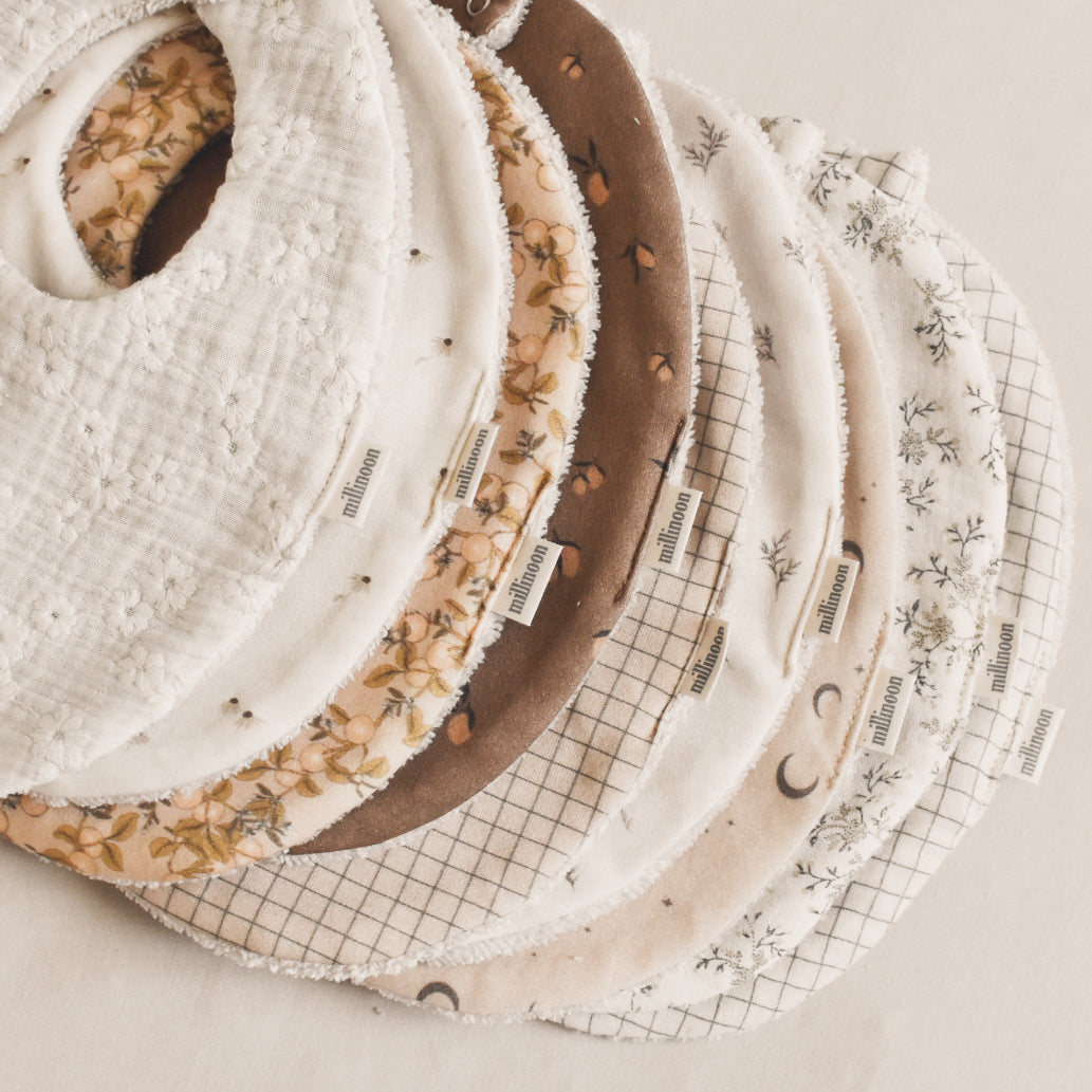 Bavoir maille coton bio petit carreau