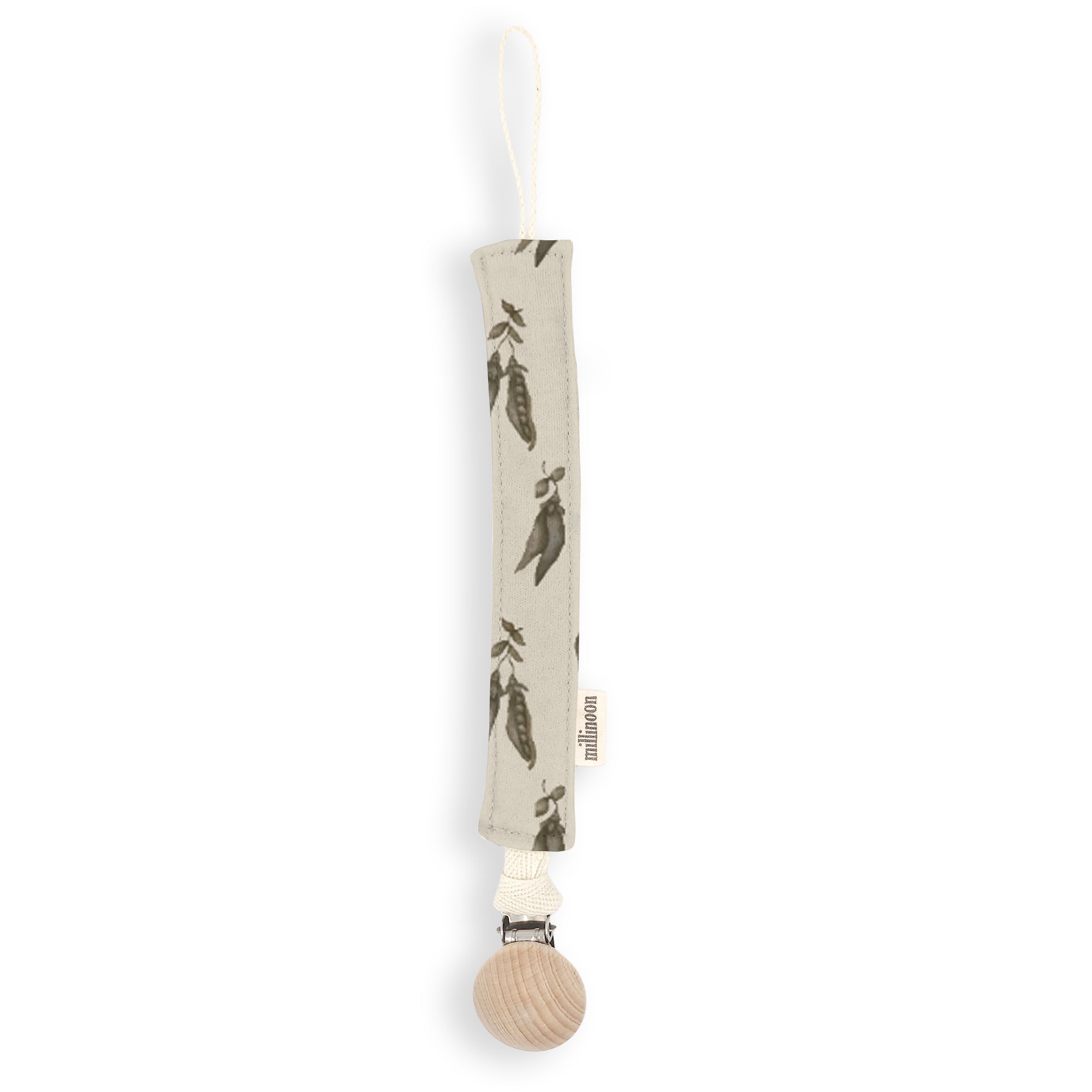 Attache tétine maille de coton Petits pois