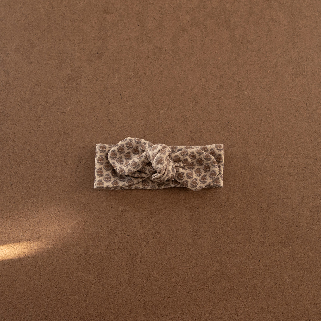 Bandeau maille coton bio fleuri boho