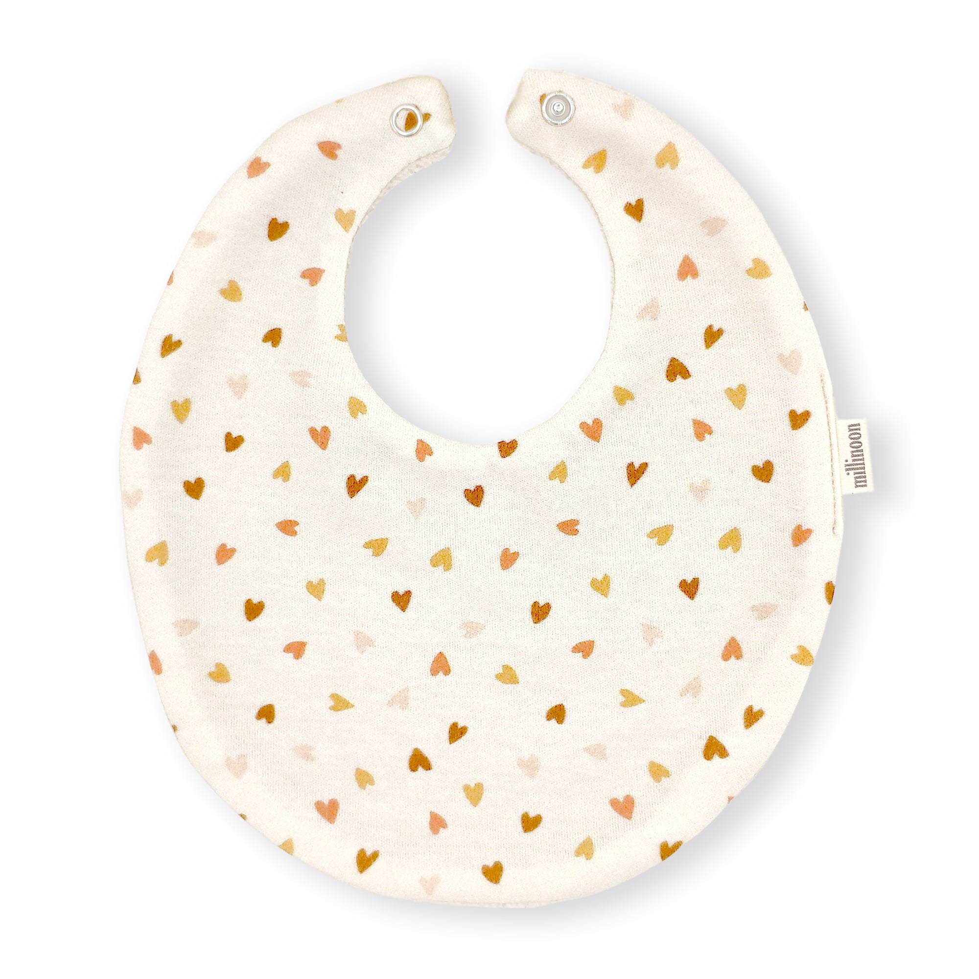 Bavoir maille de coton bio Coeur