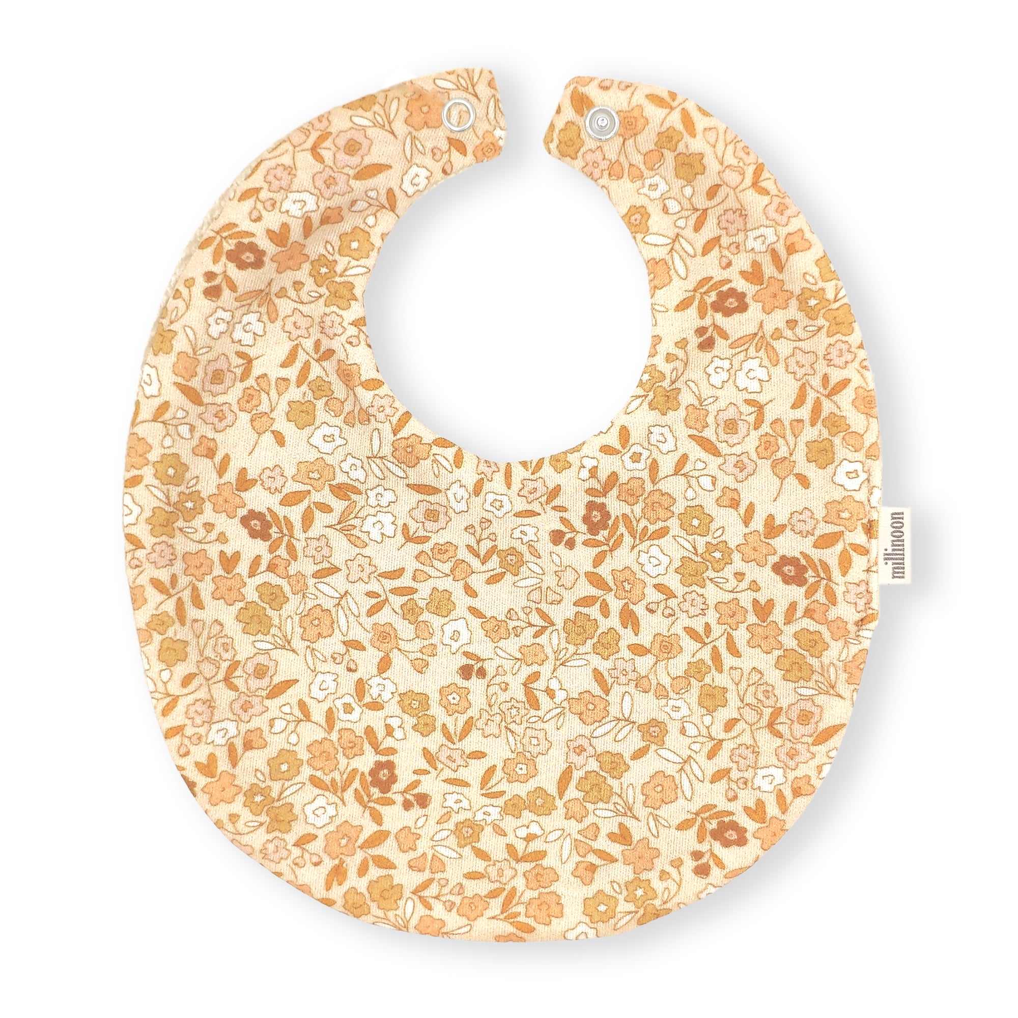 Bavoir maille de coton bio Fleuri