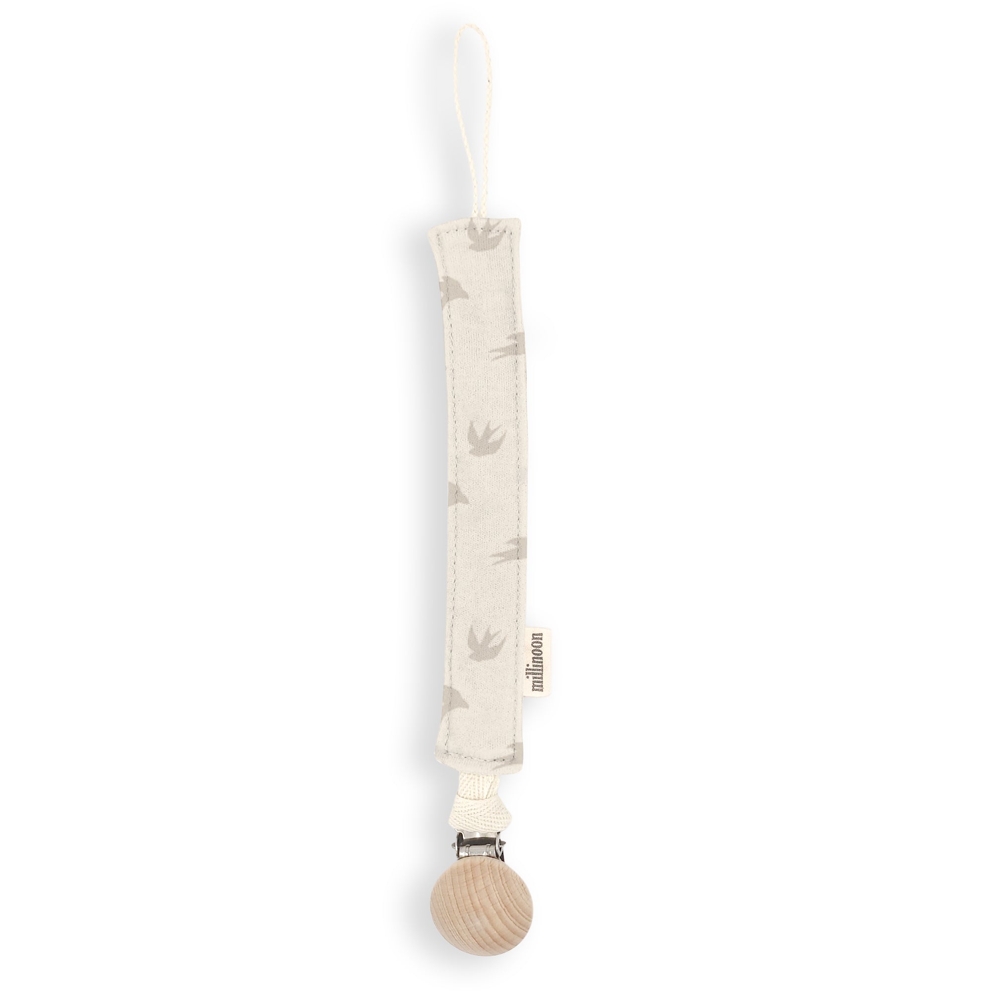 Attache tétine maille de coton Hirondelle